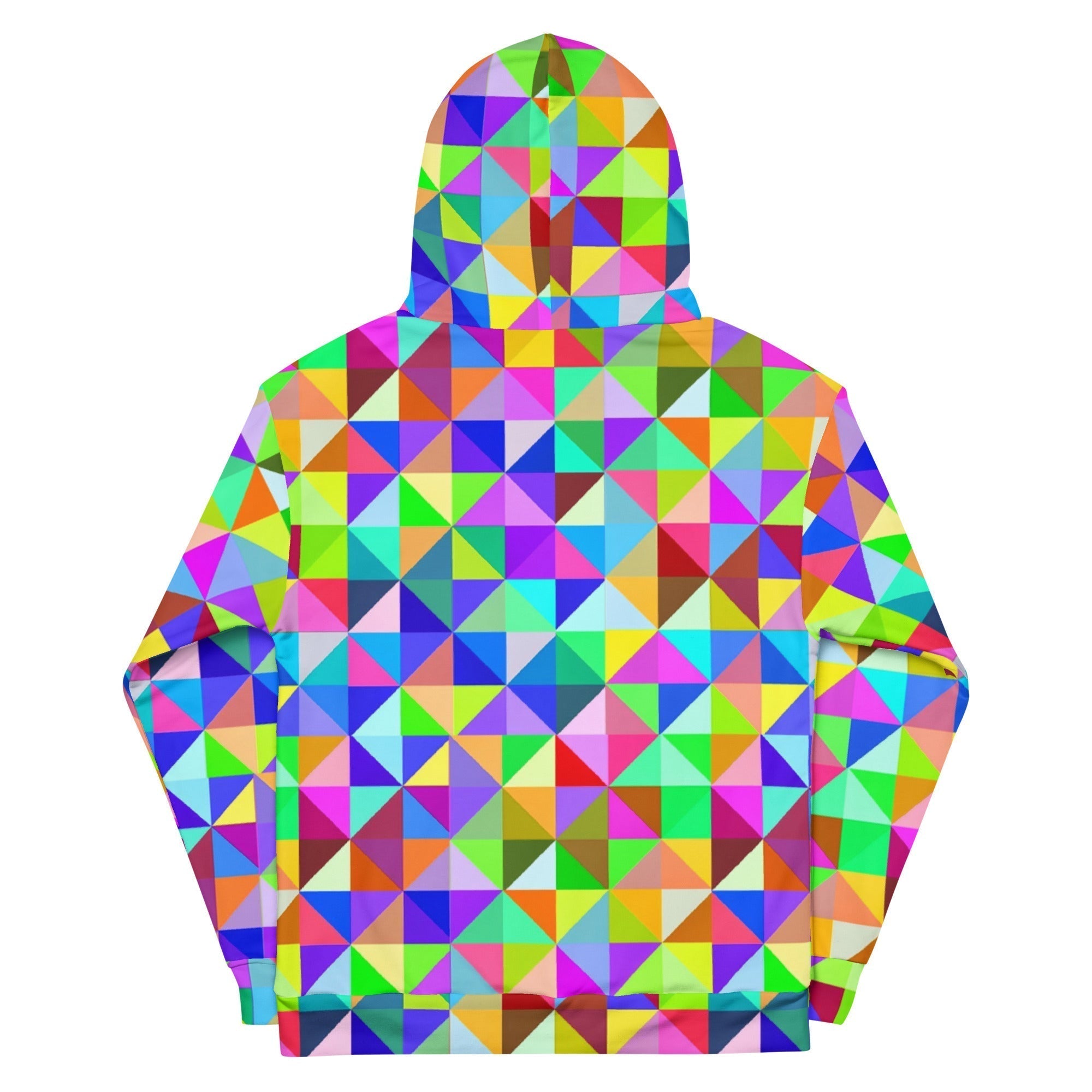 Unisex All-Over Print Hoodie - Multicolor Camouflage Triangle Tech Pattern - GRAPHIC T-SHIRTS
