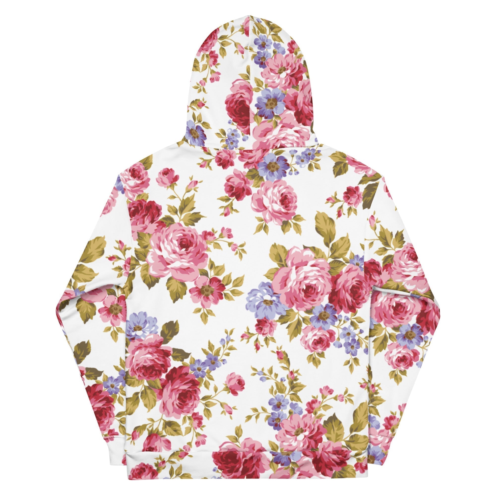 Unisex All-Over Print Hoodie - Roses Floral Design Pattern - GRAPHIC T-SHIRTS