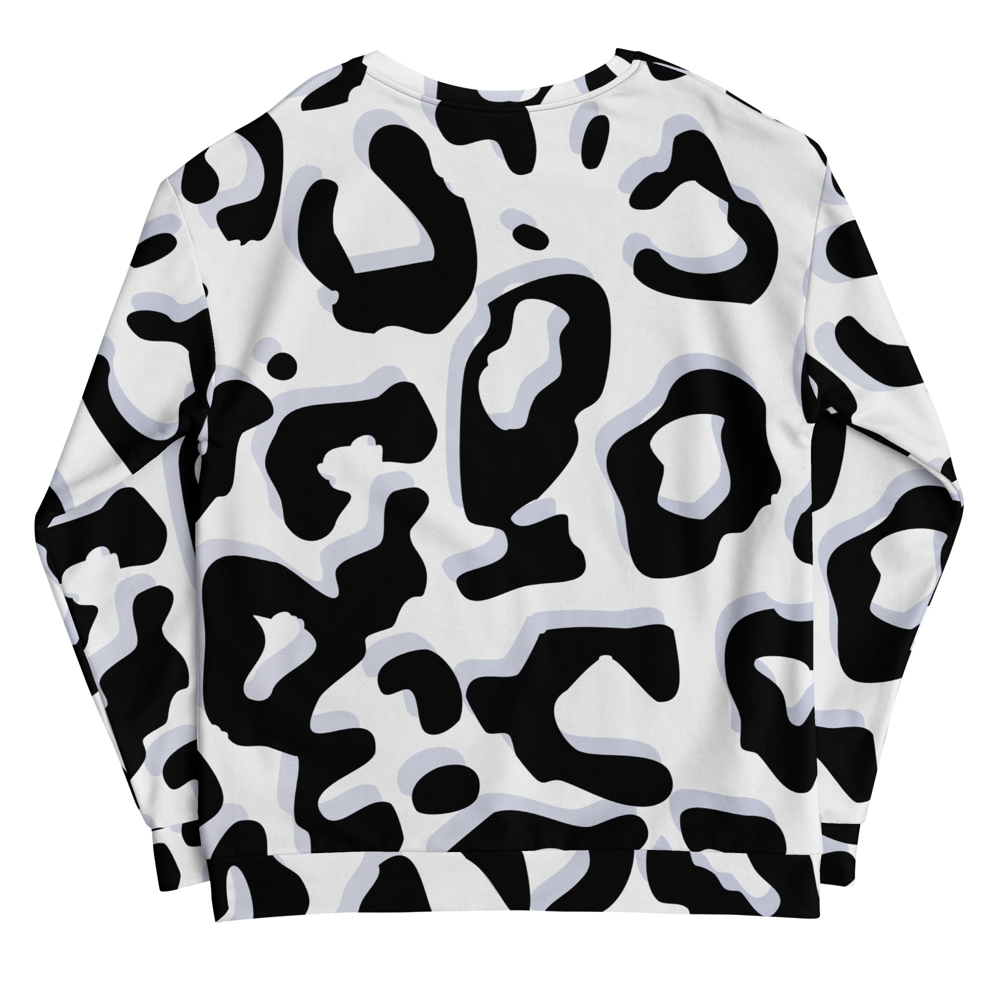 Unisex All-Over Print Sweatshirt - Designer Giant Black Leopard - GRAPHIC T-SHIRTS