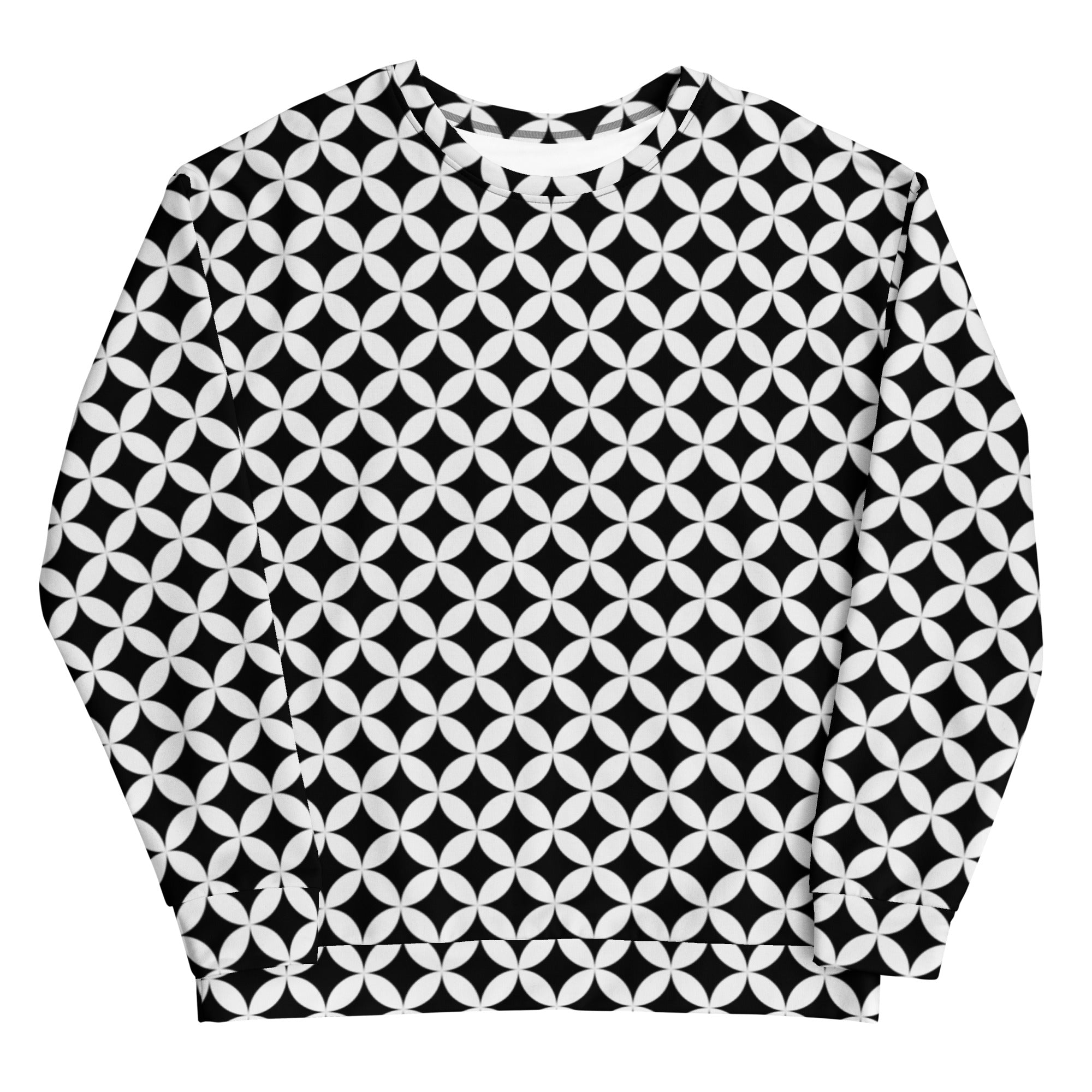 Unisex All-Over Print Sweatshirt - Diamond Star Pattern - GRAPHIC T-SHIRTS