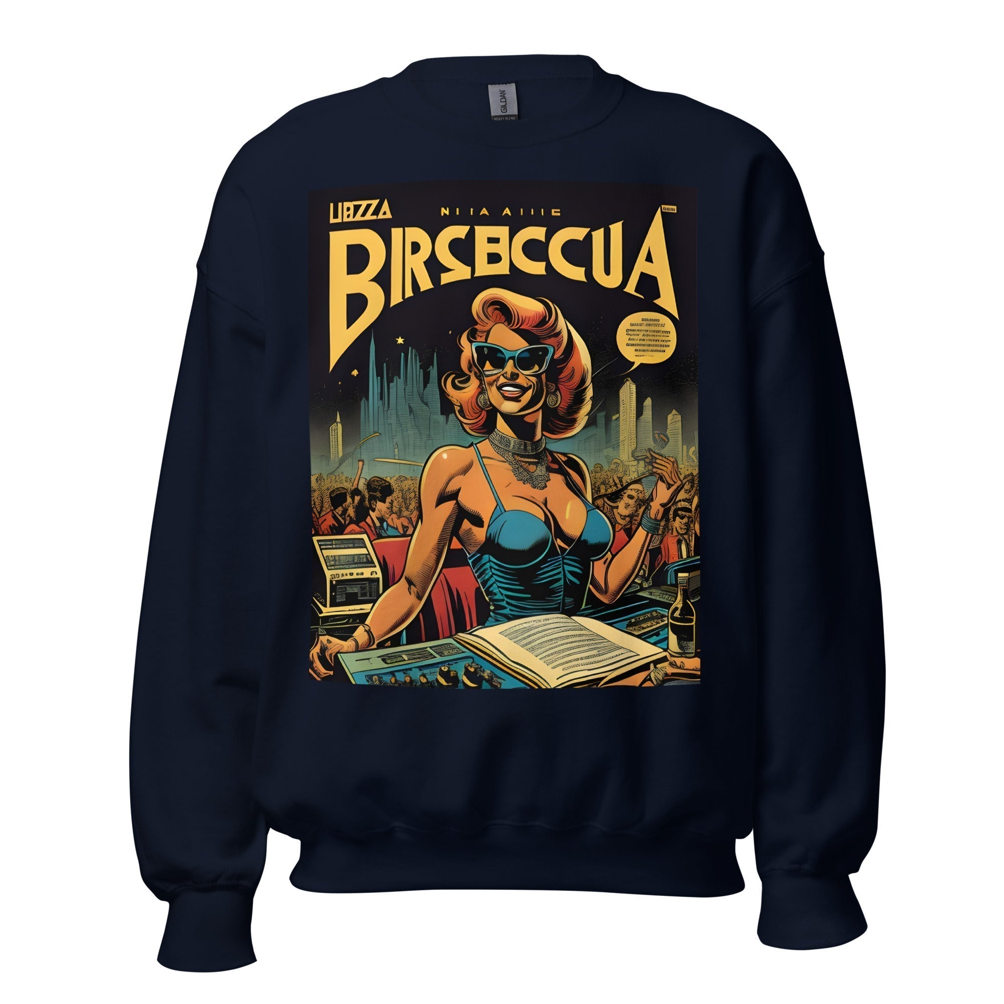 Unisex Crew Neck Sweatshirt - Ibiza Night Club Heroes Comic Series v.9 - GRAPHIC T-SHIRTS