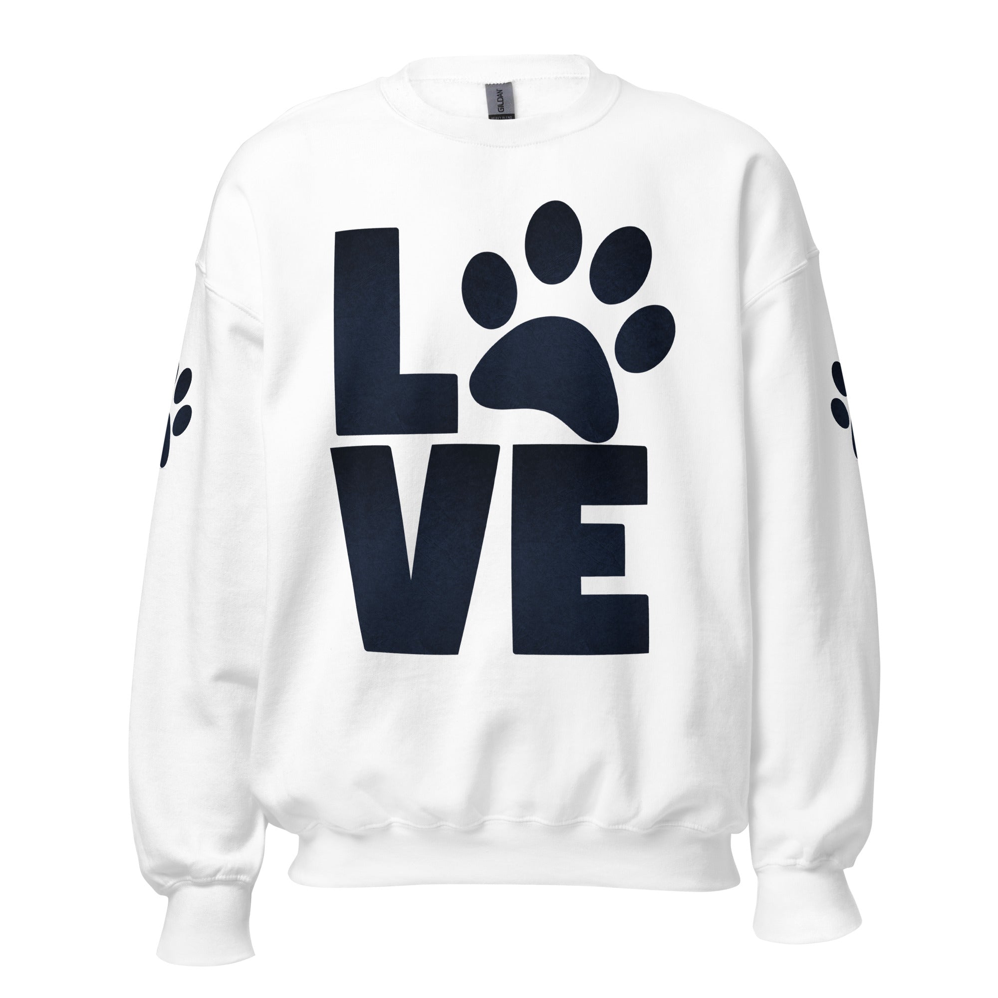 Unisex Crew Neck Sweatshirt - Love Animal Paws - GRAPHIC T-SHIRTS