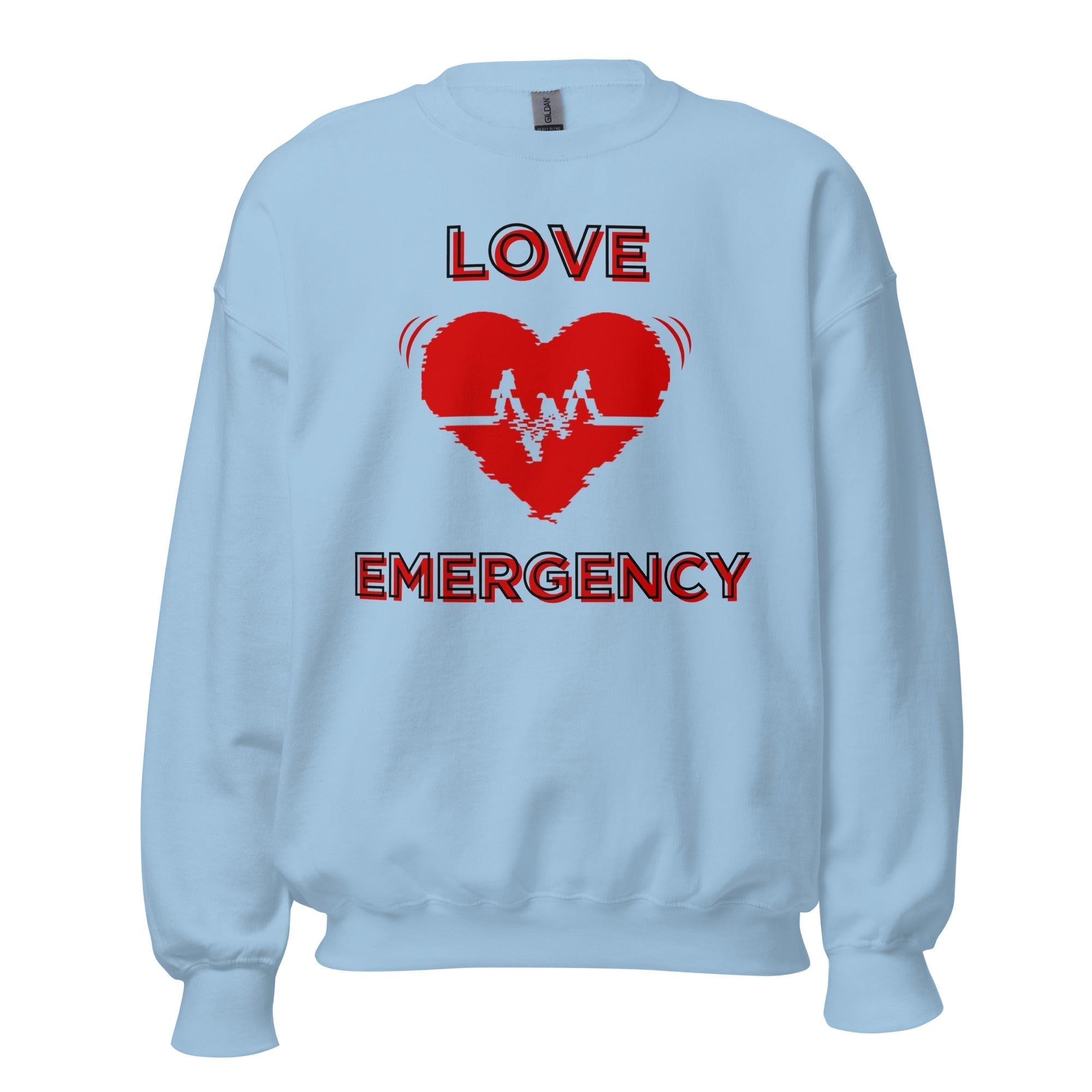 Unisex Crew Neck Sweatshirt - Love Emergency - GRAPHIC T-SHIRTS