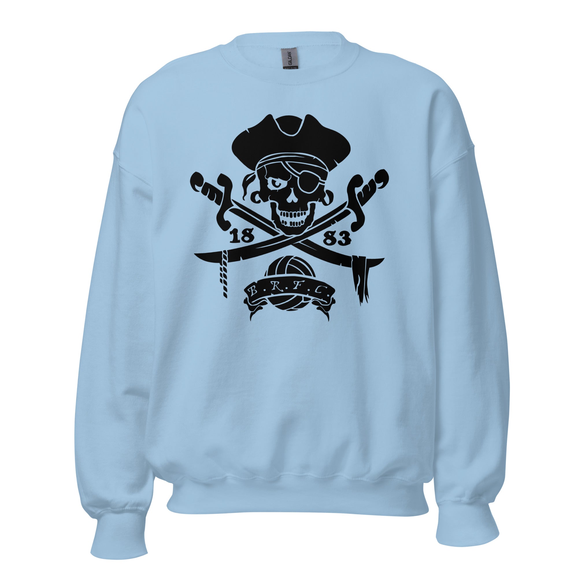 Unisex Crew Neck Sweatshirt - Pirate B.R.F.C. 1883 - GRAPHIC T-SHIRTS