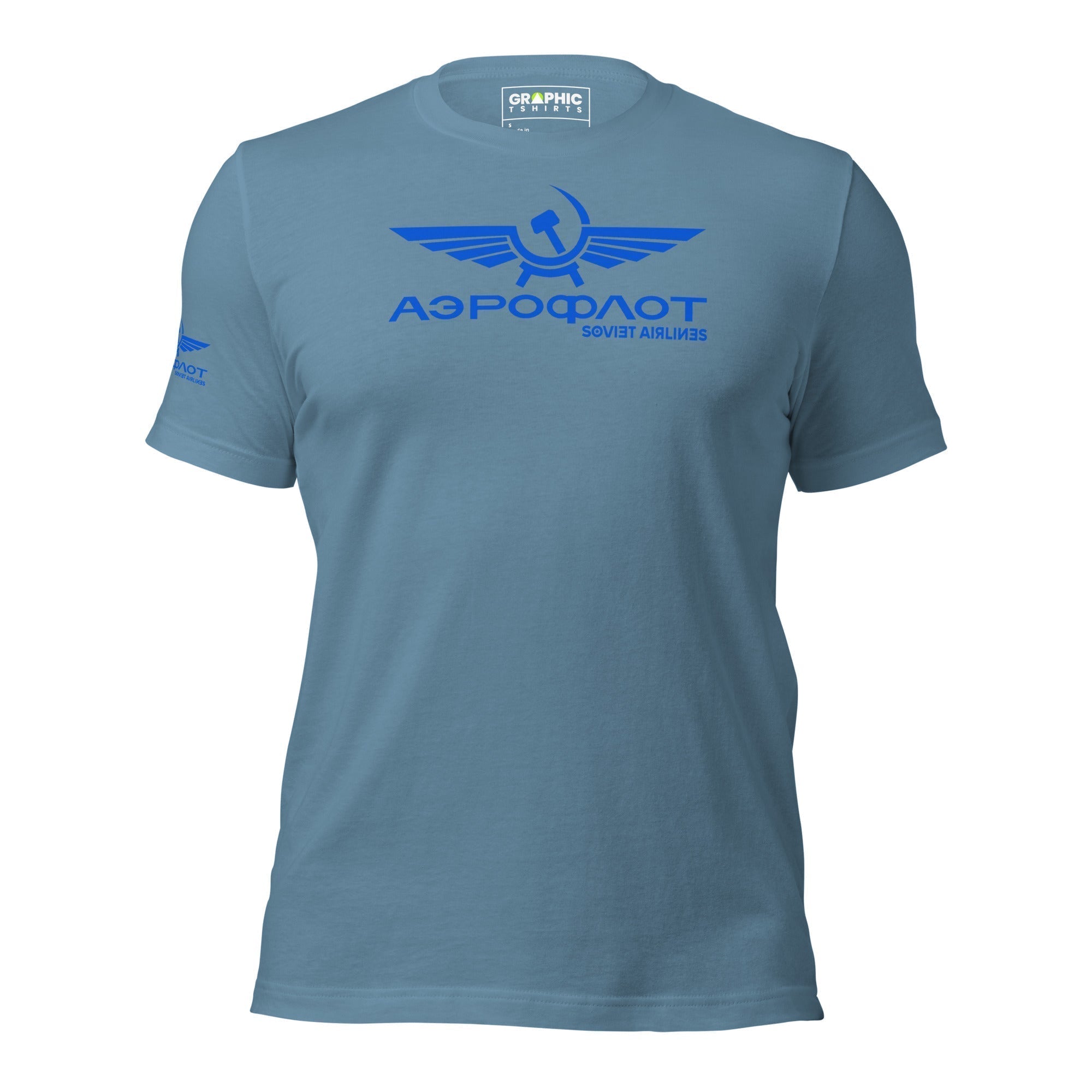 Unisex Crew Neck T-Shirt - Aeroflot Soviet Airlines v.7 - GRAPHIC T-SHIRTS