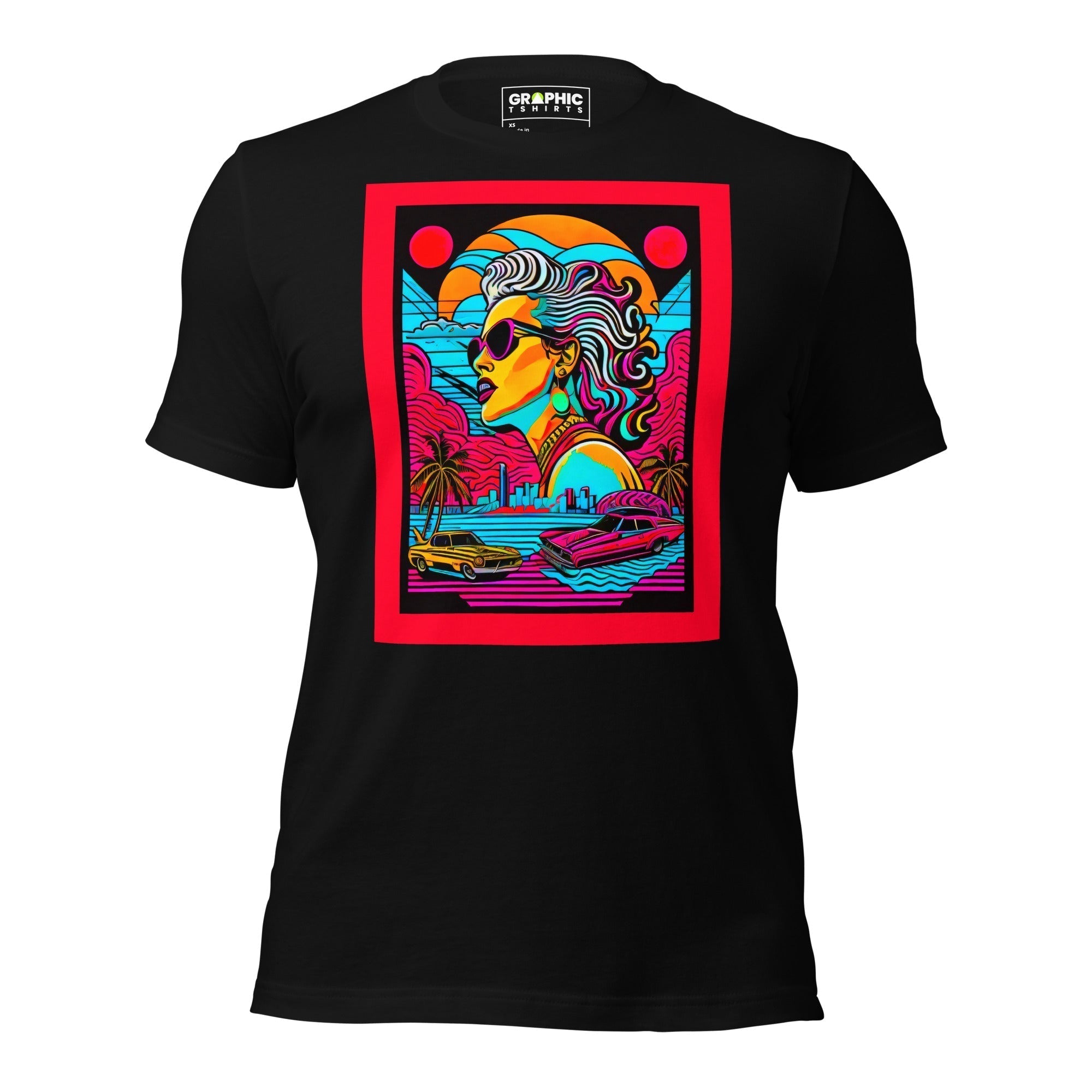 Unisex Crew Neck T-Shirt - Miami Heatwave Series v.7 - GRAPHIC T-SHIRTS
