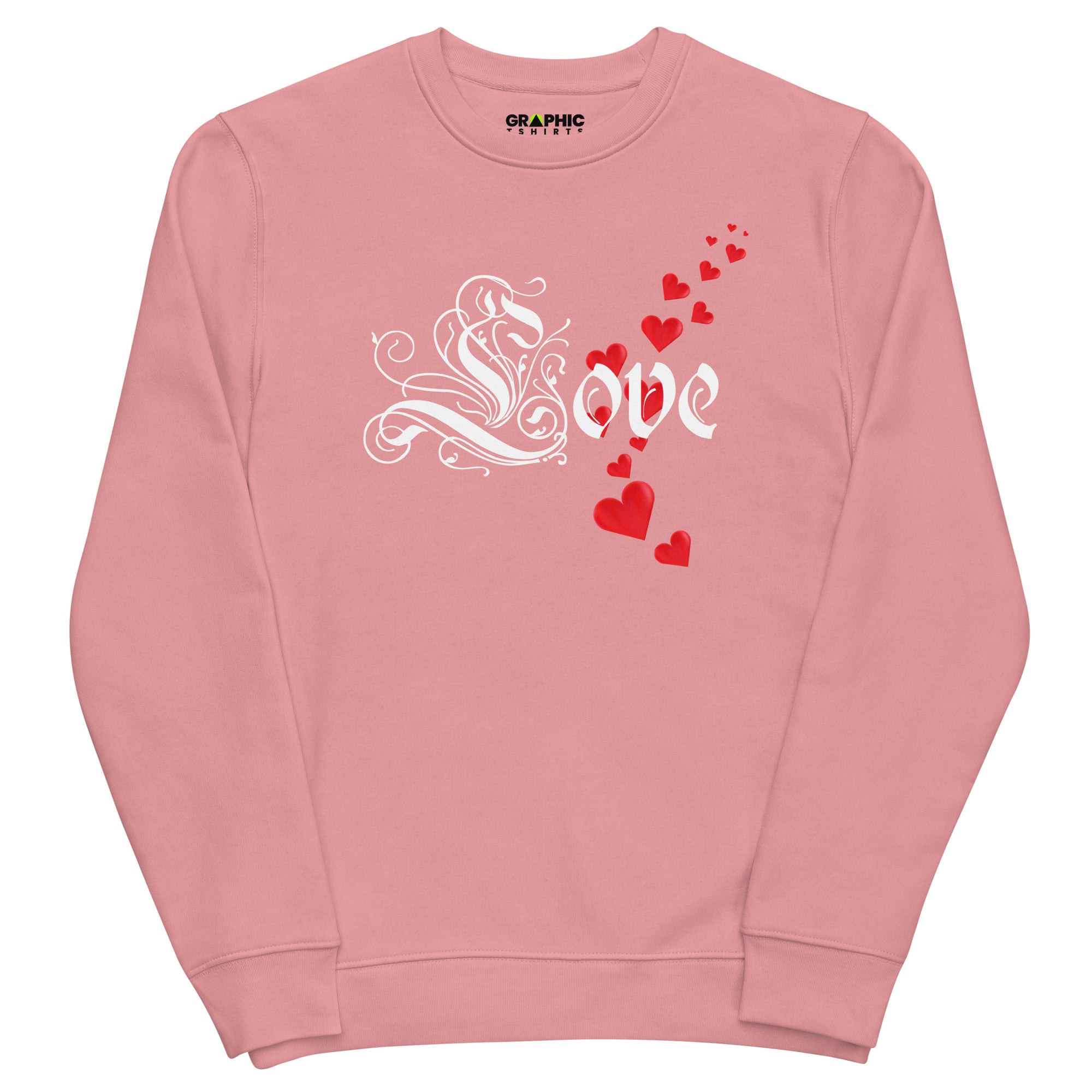 Unisex Eco Sweatshirt - Love (White) - GRAPHIC T-SHIRTS
