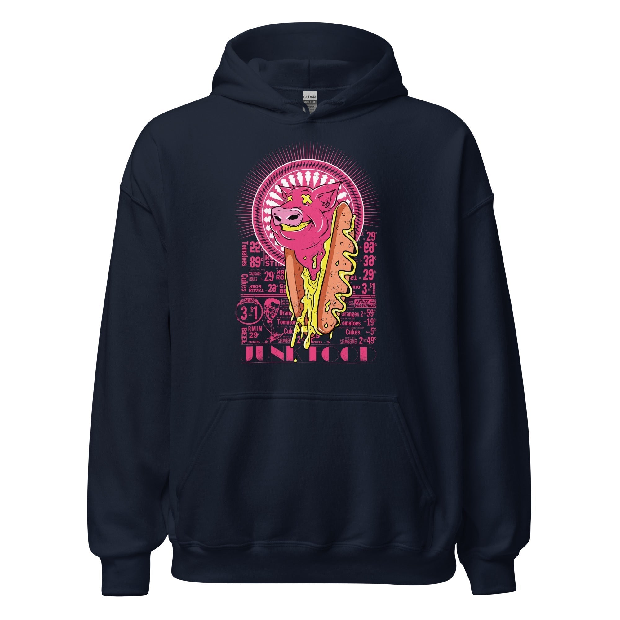 Unisex Heavy Blend Hoodie - Pink Hot Dogs - GRAPHIC T-SHIRTS