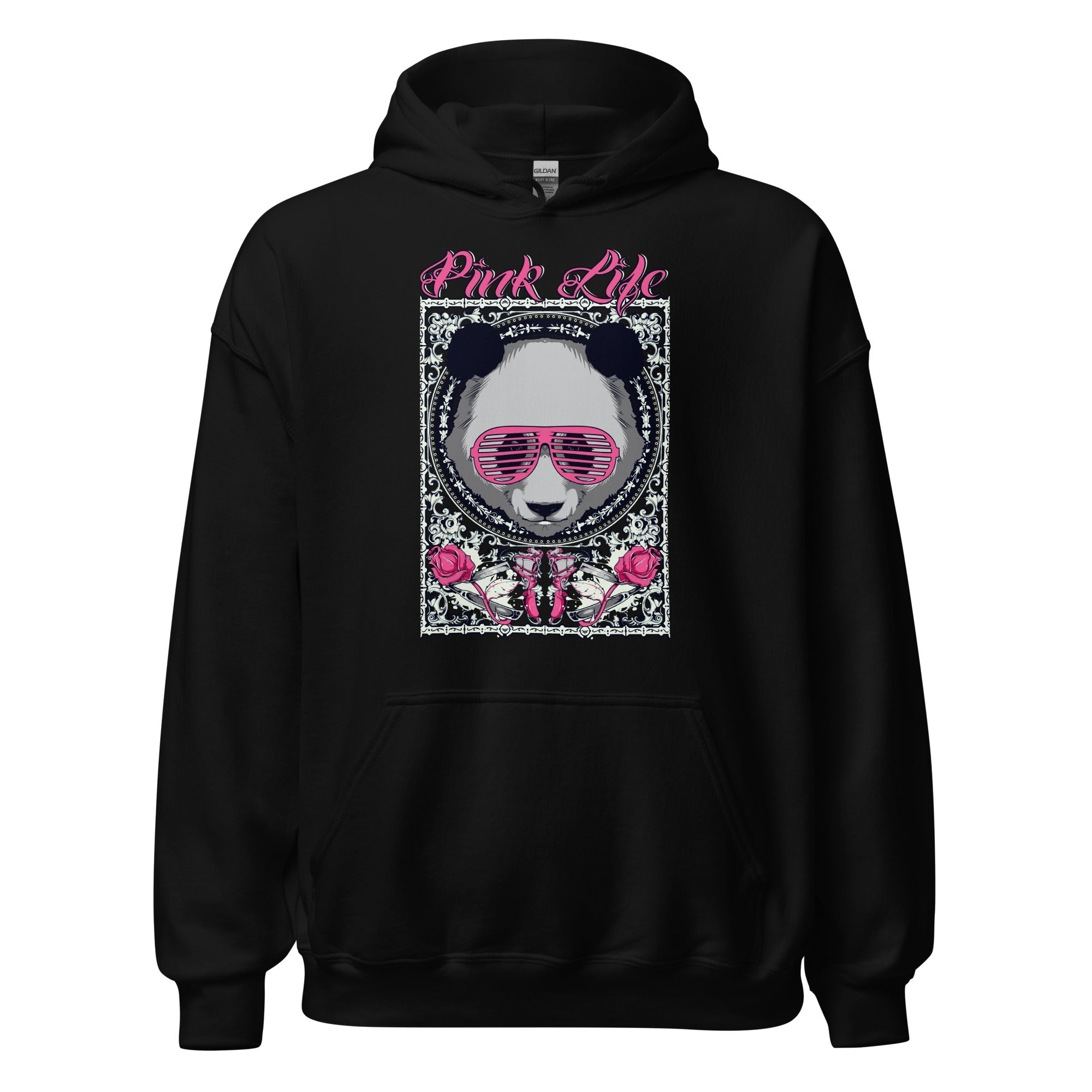 Unisex Heavy Blend Hoodie - Pink Life Panda - GRAPHIC T-SHIRTS