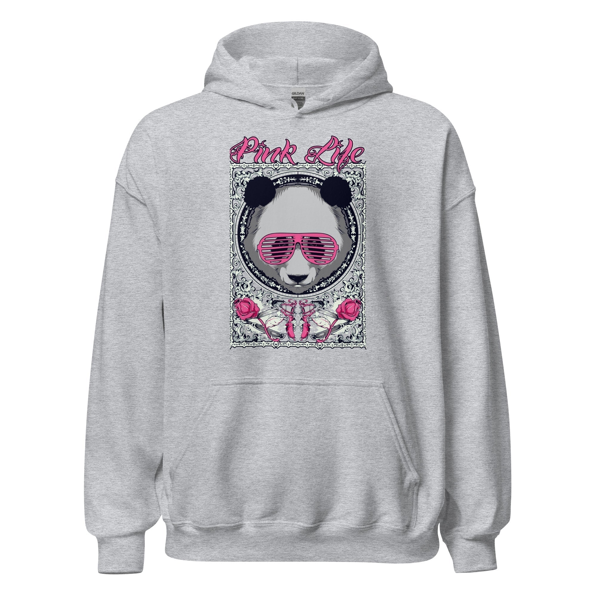Unisex Heavy Blend Hoodie - Pink Life Panda - GRAPHIC T-SHIRTS