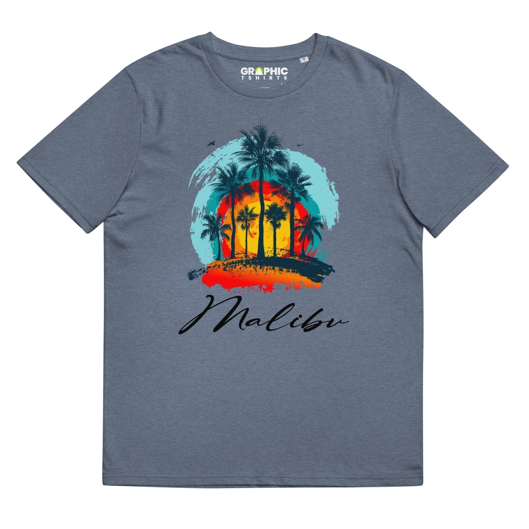 Unisex Organic Cotton T-Shirt - Malibu California Dusk Island - GRAPHIC T-SHIRTS