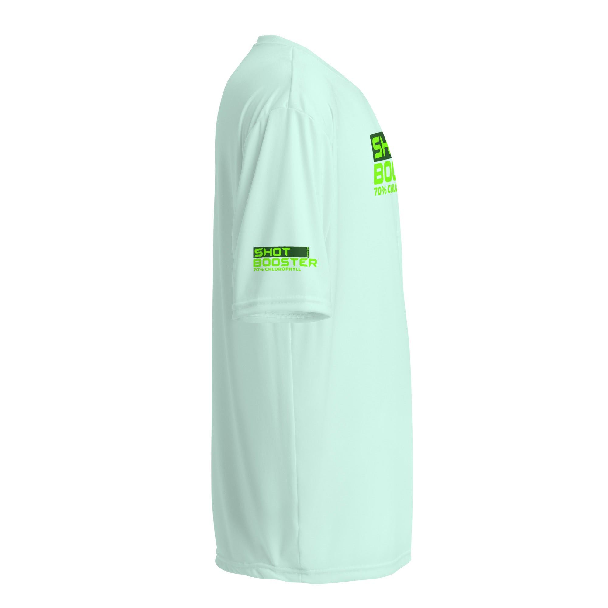 Unisex Performance Crew Neck T-Shirt - Shot Booster 70% Chlorophyll No Sugar - GRAPHIC T-SHIRTS