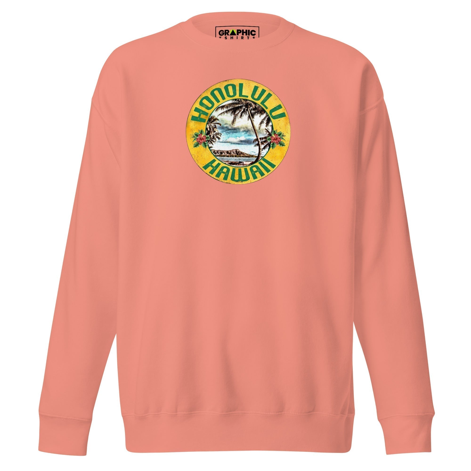 Unisex Premium Sweatshirt - Honolulu Hawaii Vintage - GRAPHIC T-SHIRTS