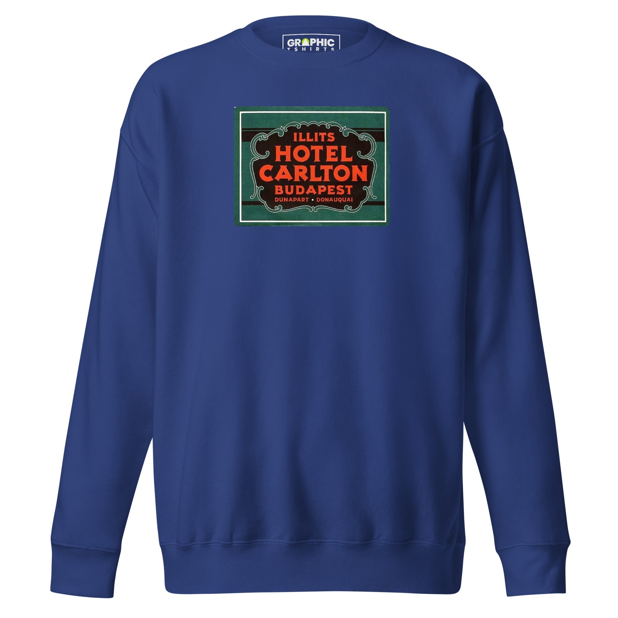 Unisex Premium Sweatshirt - Illits Hotel Carlton Budapest Hungary Vintage - GRAPHIC T-SHIRTS