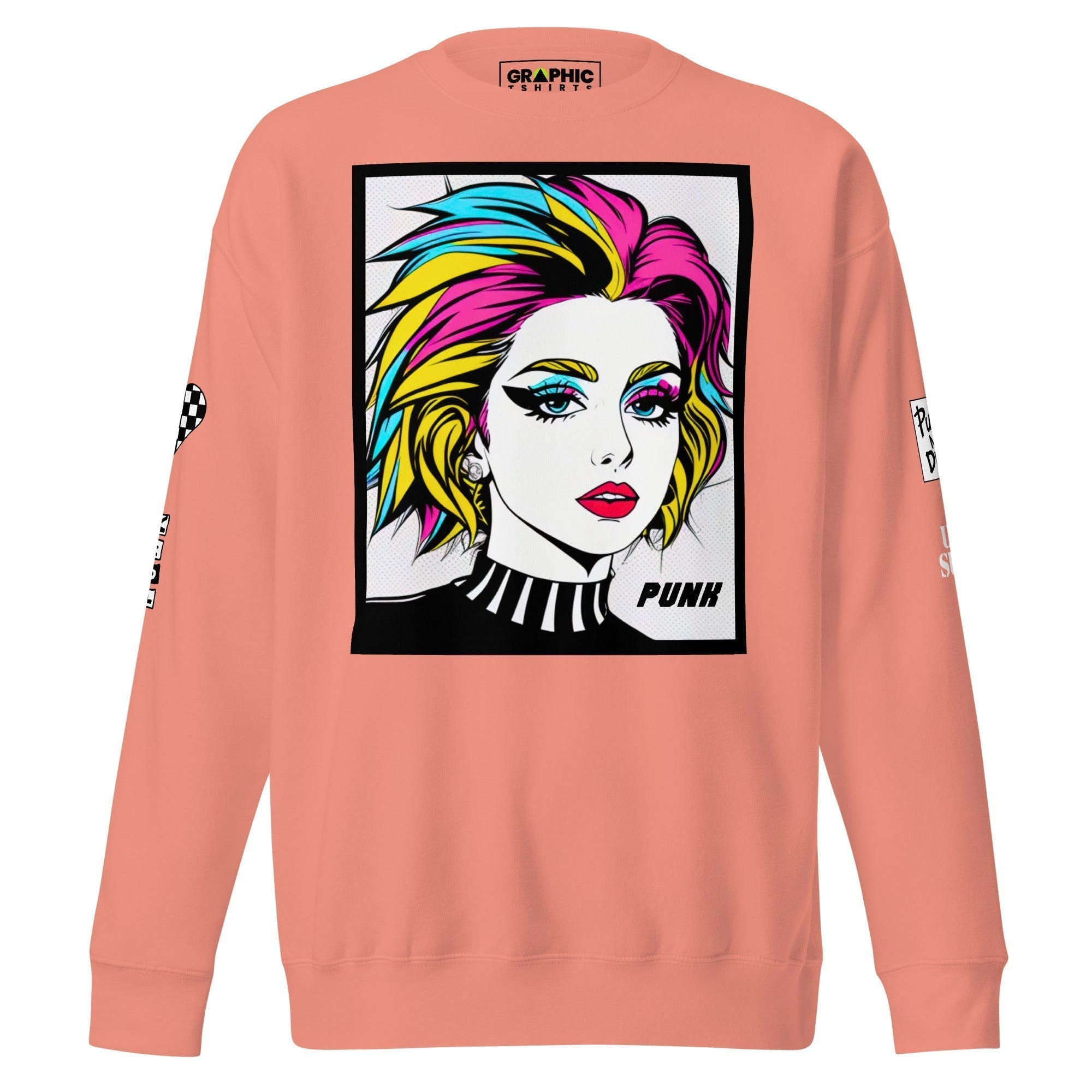 Unisex Premium Sweatshirt - Punk Pop Art Scene 1 - GRAPHIC T-SHIRTS