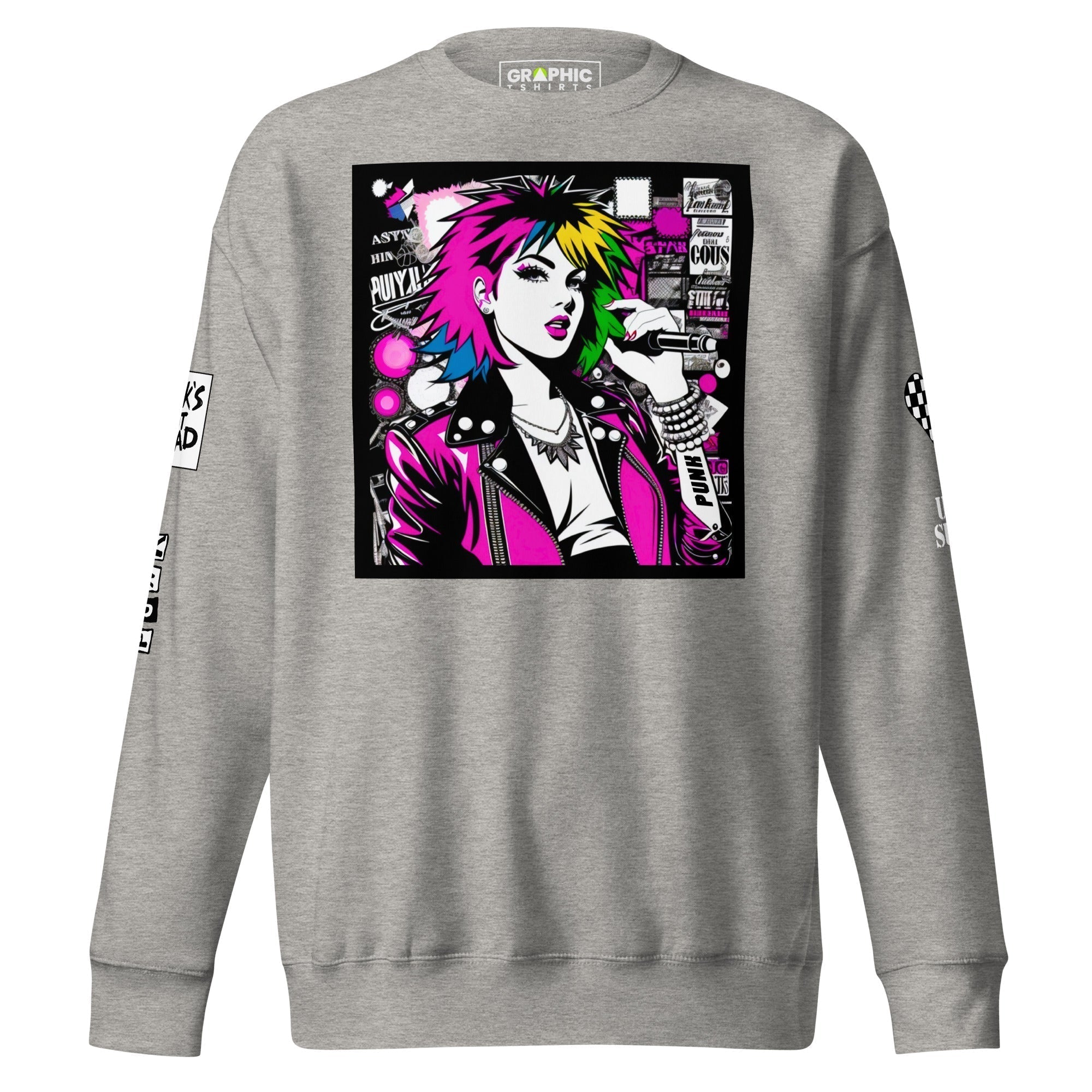 Unisex Premium Sweatshirt - Punk Pop Art Scene 17 - GRAPHIC T-SHIRTS