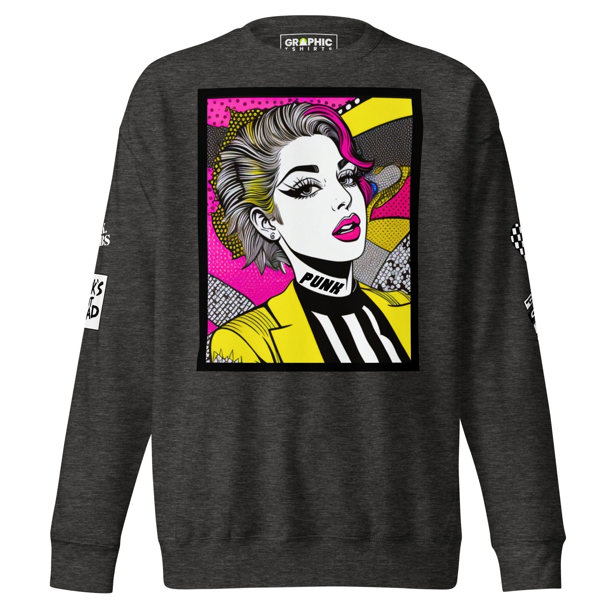 Unisex Premium Sweatshirt - Punk Pop Art Scene 3 - GRAPHIC T-SHIRTS
