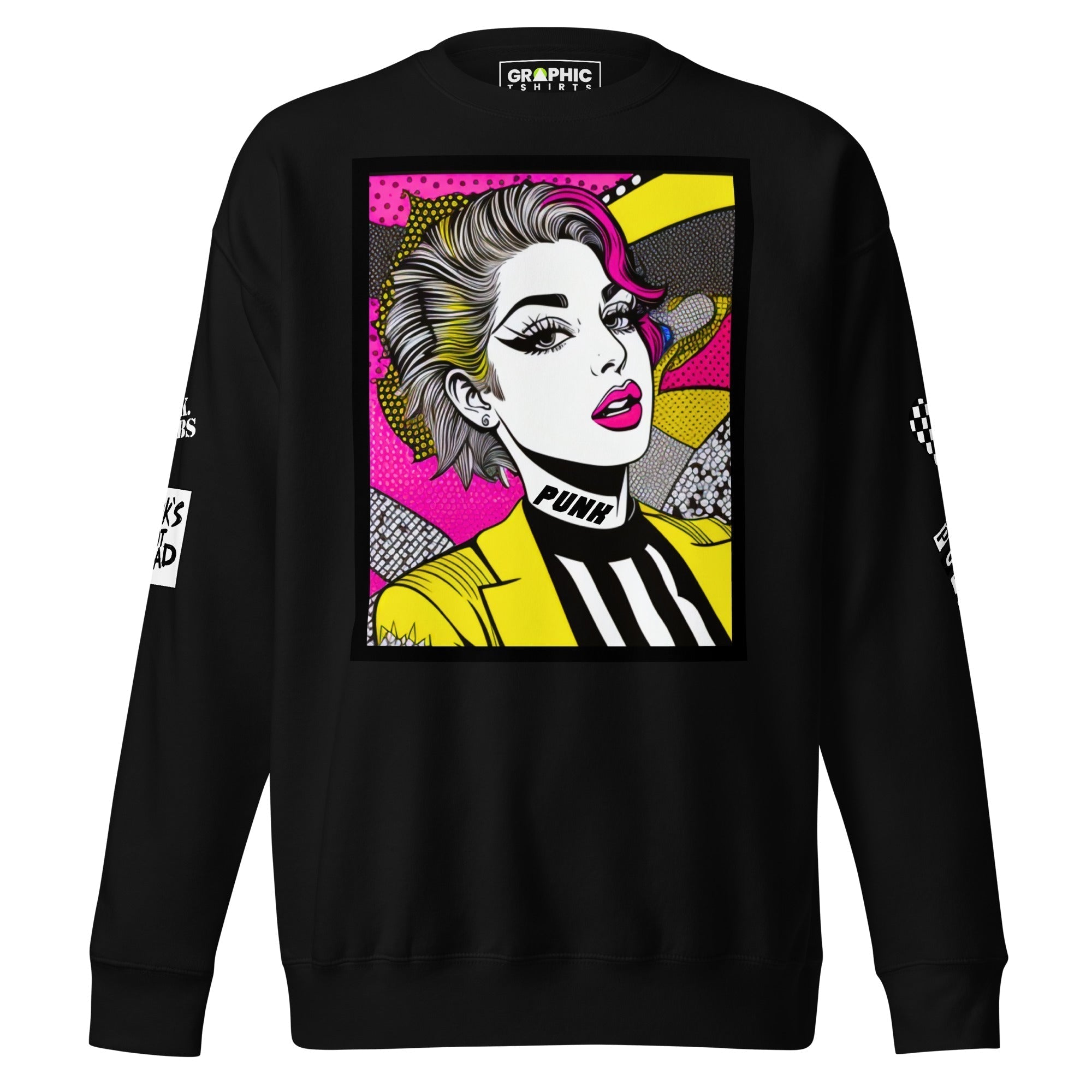 Unisex Premium Sweatshirt - Punk Pop Art Scene 3 - GRAPHIC T-SHIRTS