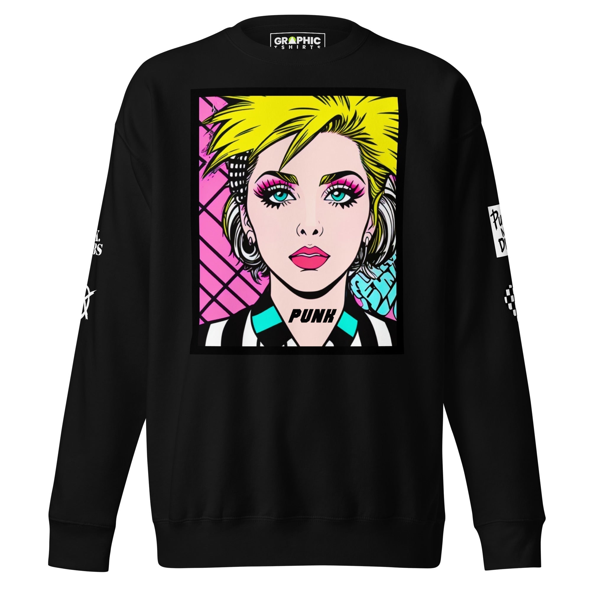 Unisex Premium Sweatshirt - Punk Pop Art Scene 4 - GRAPHIC T-SHIRTS