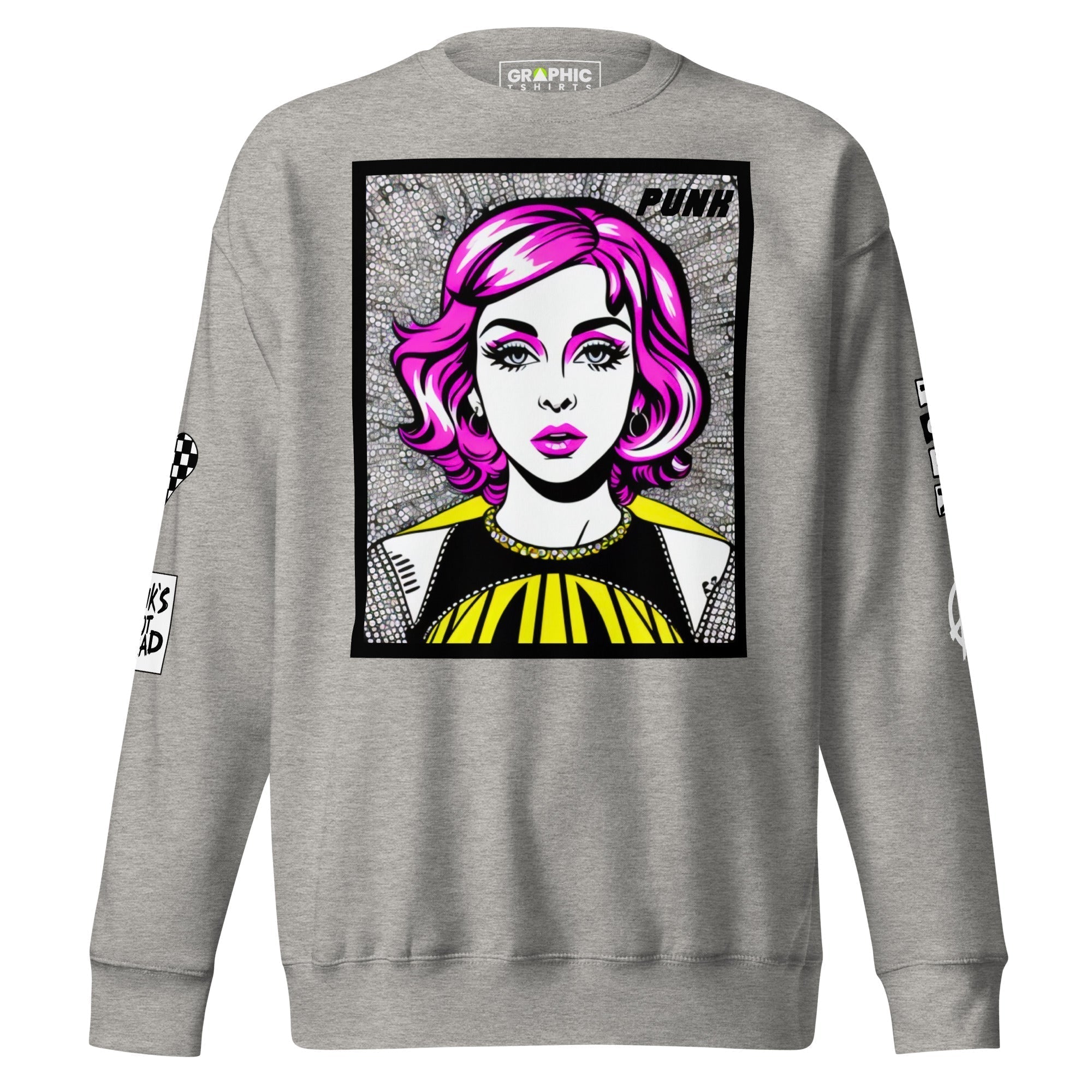 Unisex Premium Sweatshirt - Punk Pop Art Scene 8 - GRAPHIC T-SHIRTS