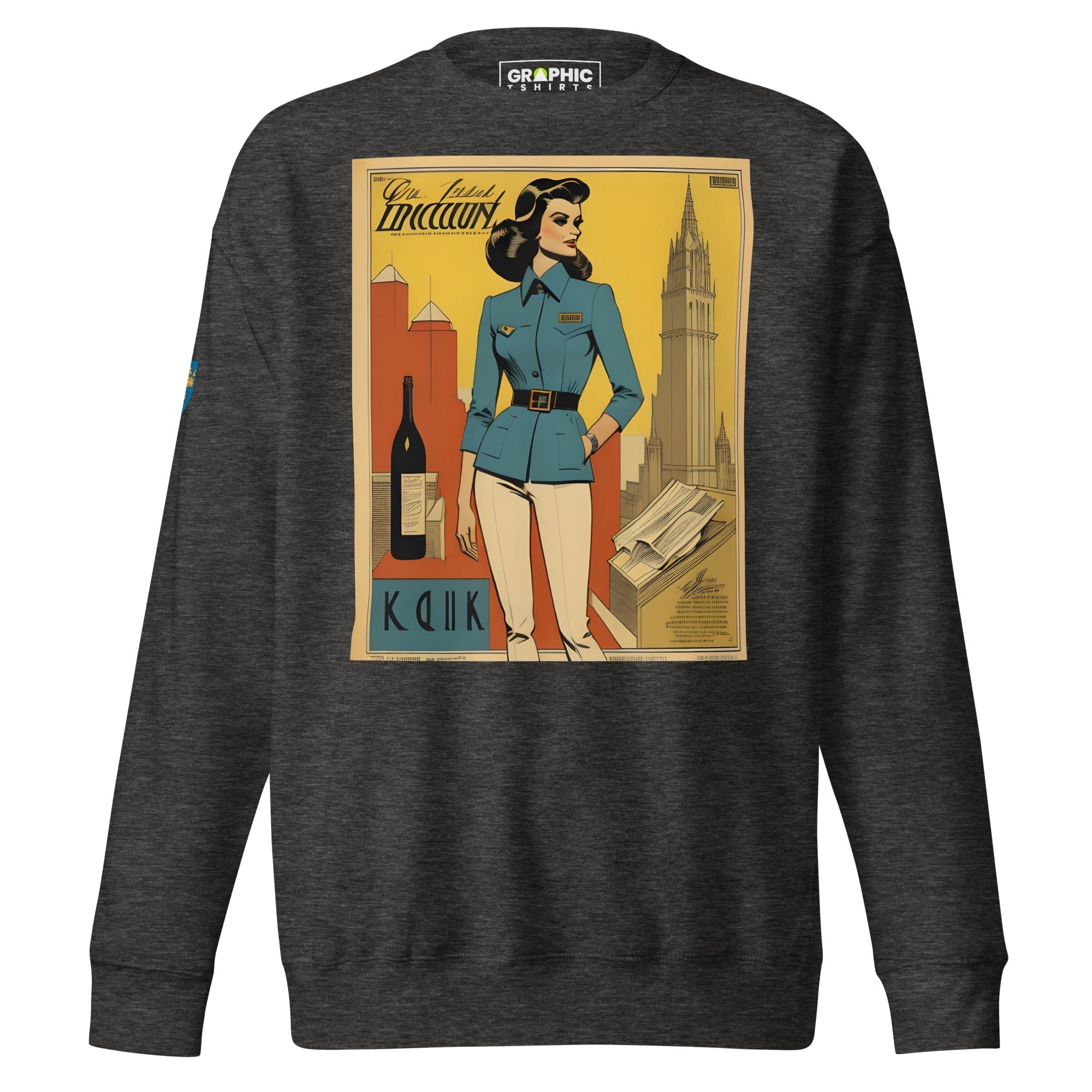 Unisex Premium Sweatshirt - Swedish Vintage Fashion Series v.20 - GRAPHIC T-SHIRTS