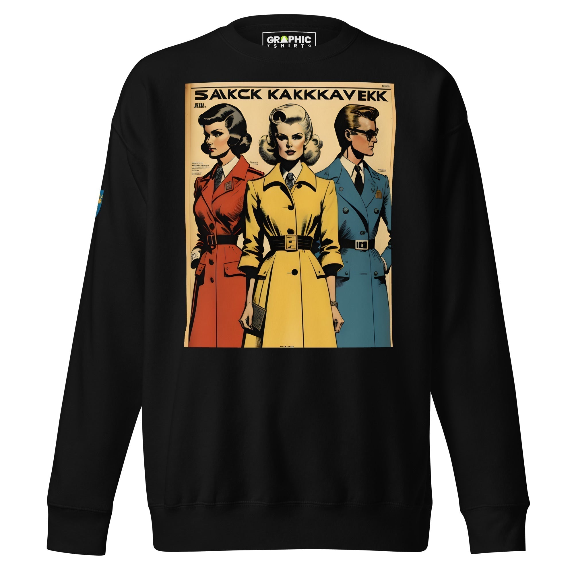 Unisex Premium Sweatshirt - Swedish Vintage Fashion Series v.21 - GRAPHIC T-SHIRTS