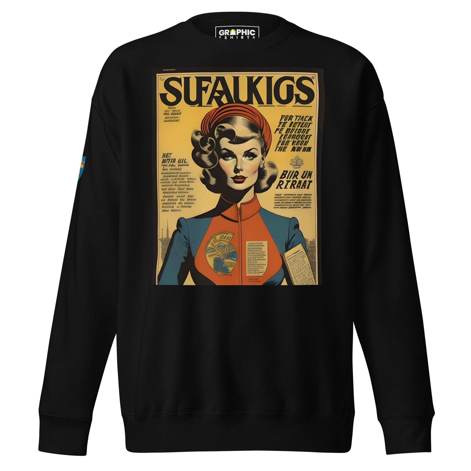 Unisex Premium Sweatshirt - Swedish Vintage Fashion Series v.27 - GRAPHIC T-SHIRTS