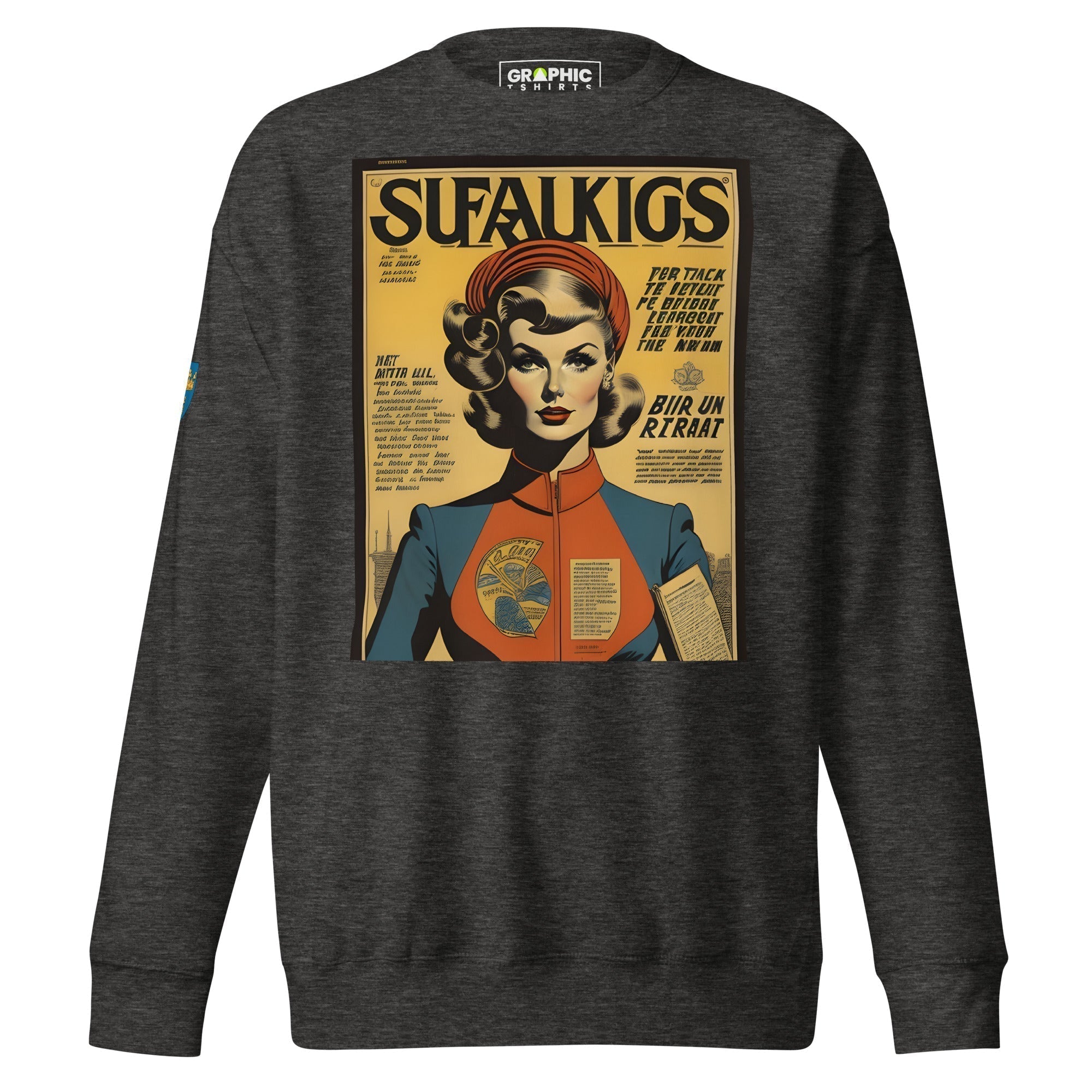 Unisex Premium Sweatshirt - Swedish Vintage Fashion Series v.27 - GRAPHIC T-SHIRTS