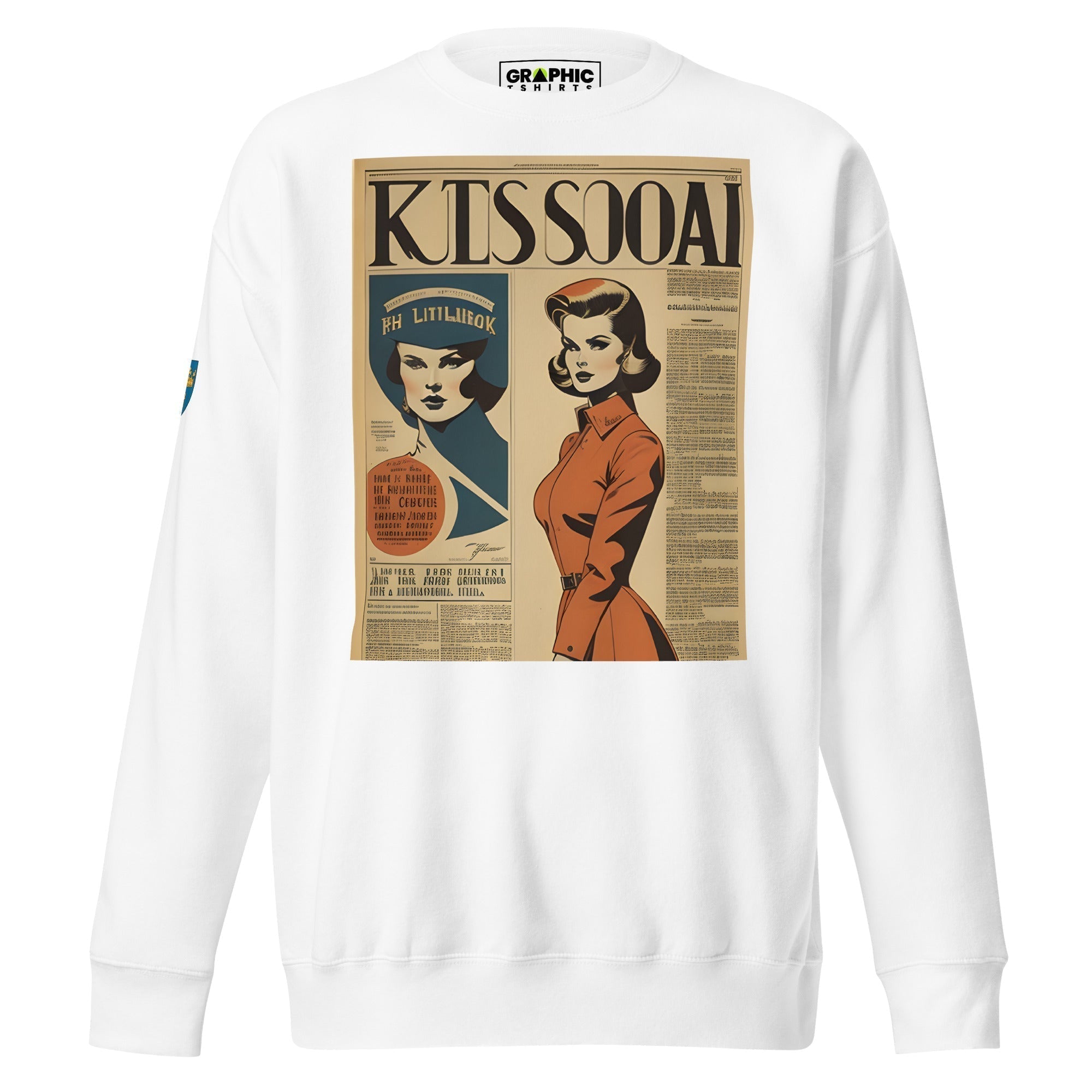 Unisex Premium Sweatshirt - Swedish Vintage Fashion Series v.29 - GRAPHIC T-SHIRTS