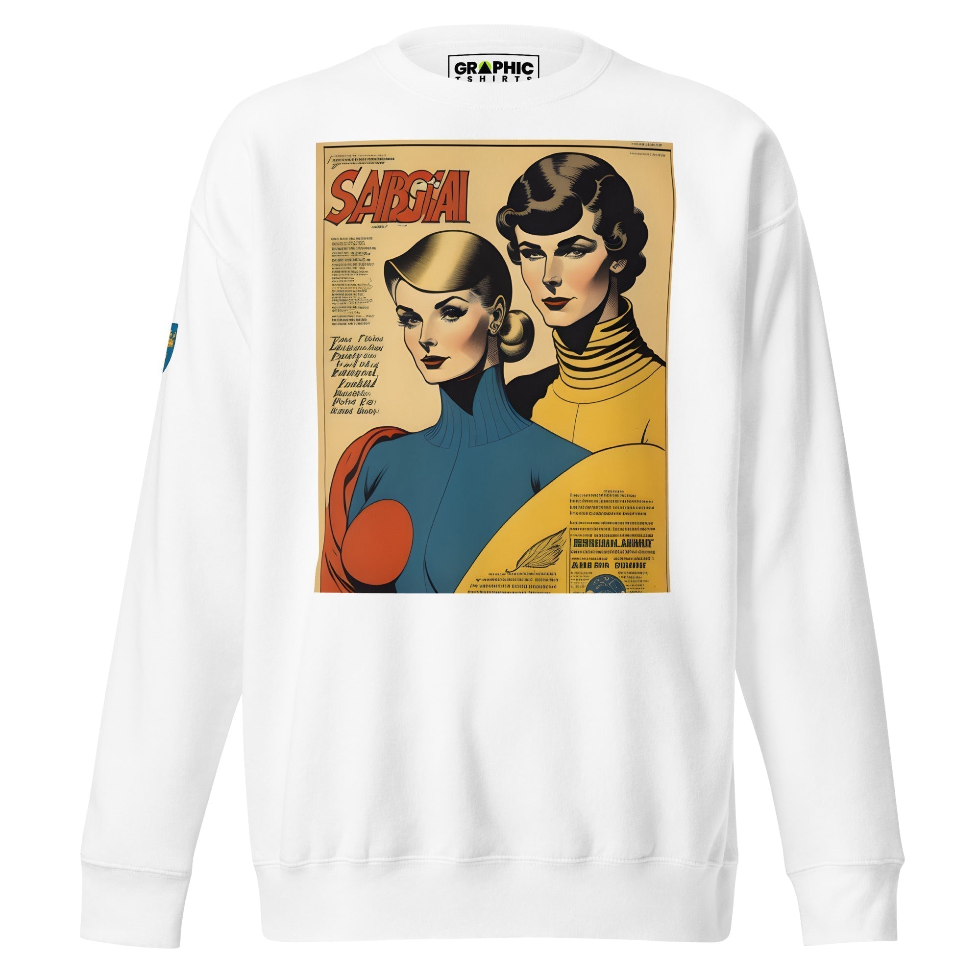 Unisex Premium Sweatshirt - Swedish Vintage Fashion Series v.36 - GRAPHIC T-SHIRTS