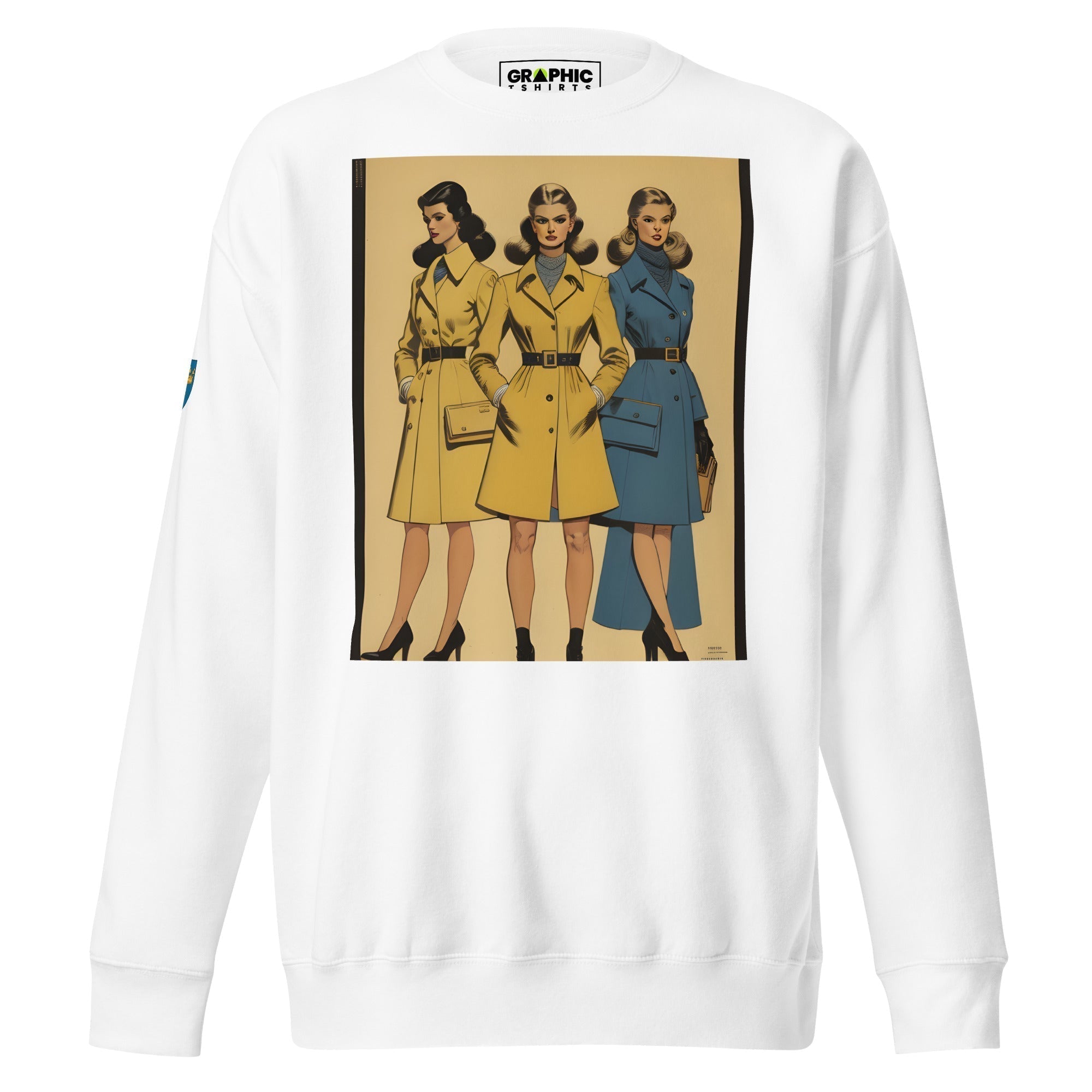 Unisex Premium Sweatshirt - Swedish Vintage Fashion Series v.37 - GRAPHIC T-SHIRTS