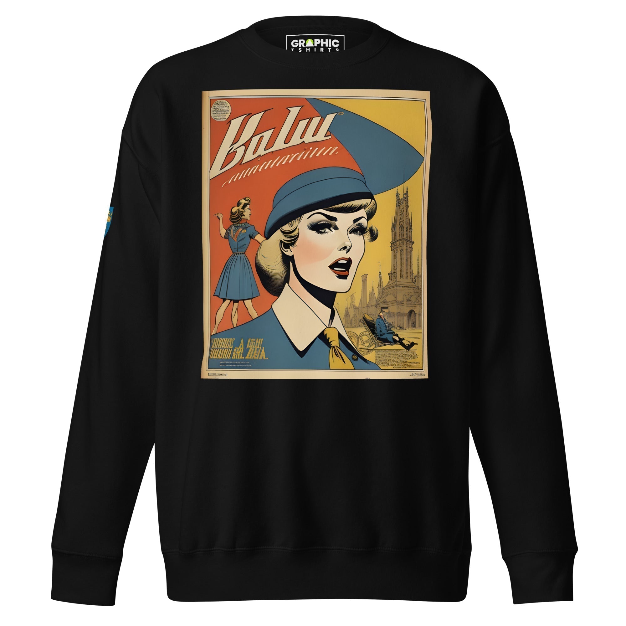 Unisex Premium Sweatshirt - Swedish Vintage Fashion Series v.47 - GRAPHIC T-SHIRTS