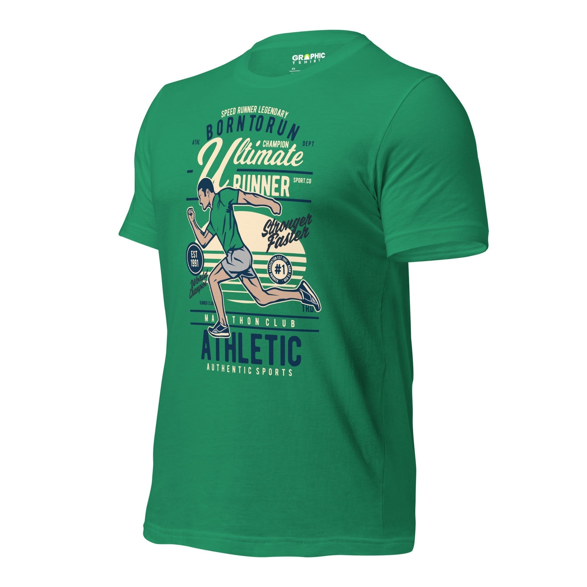 Unisex Staple T-Shirt - Born To Run Ultimate Runner Speed Runner Legendary World Champion Stronger Faster Est. 1991 Athletic - GRAPHIC T-SHIRTS