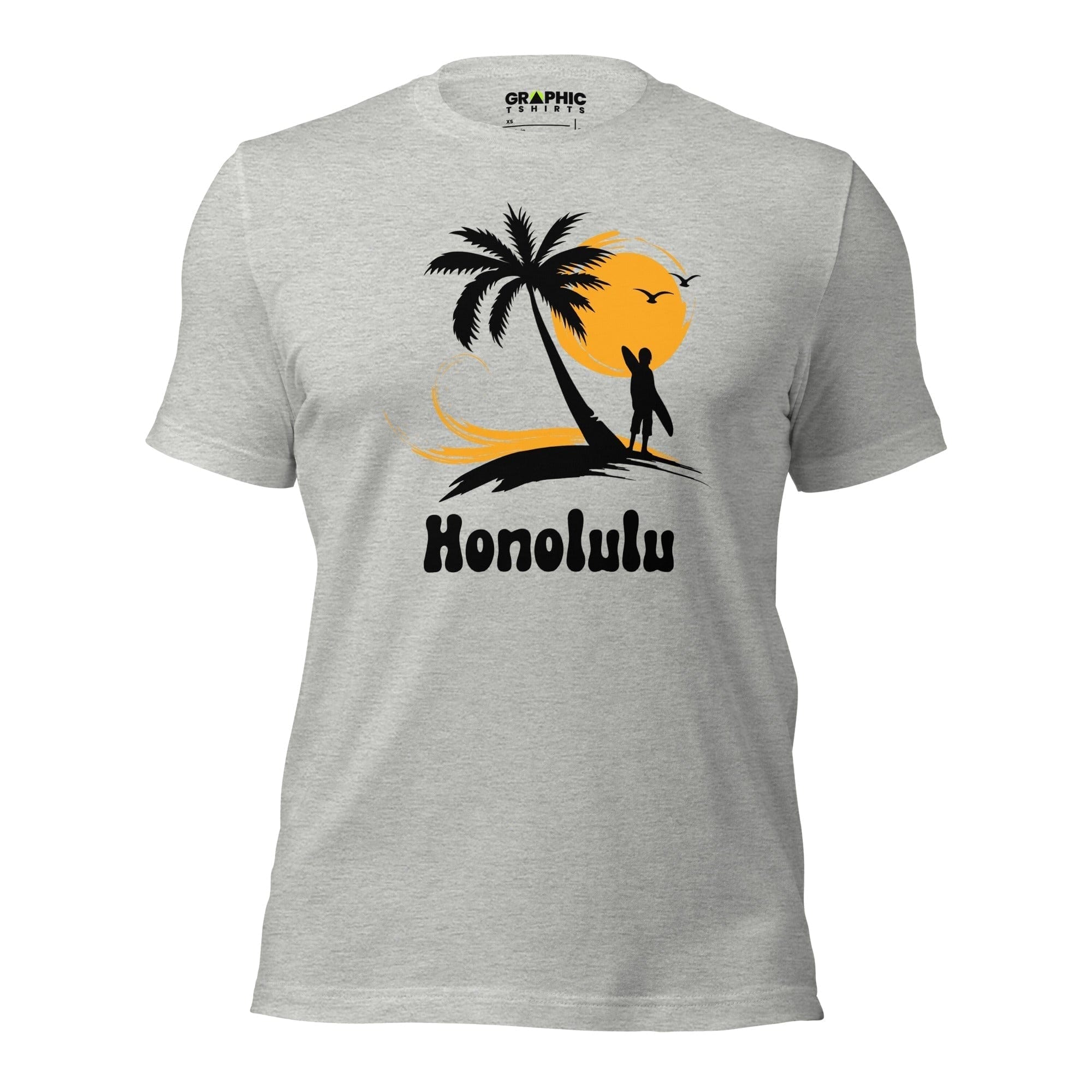 Unisex Staple T-Shirt - Honolulu Vintage Sunset Surfer - GRAPHIC T-SHIRTS