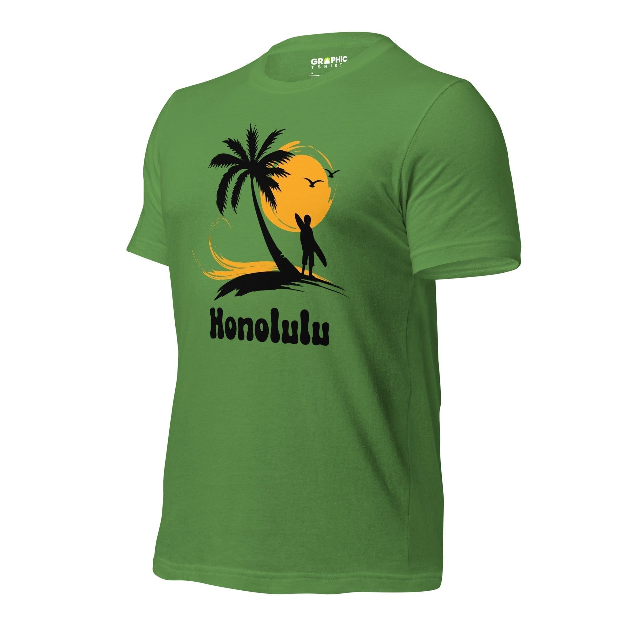 Unisex Staple T-Shirt - Honolulu Vintage Sunset Surfer - GRAPHIC T-SHIRTS