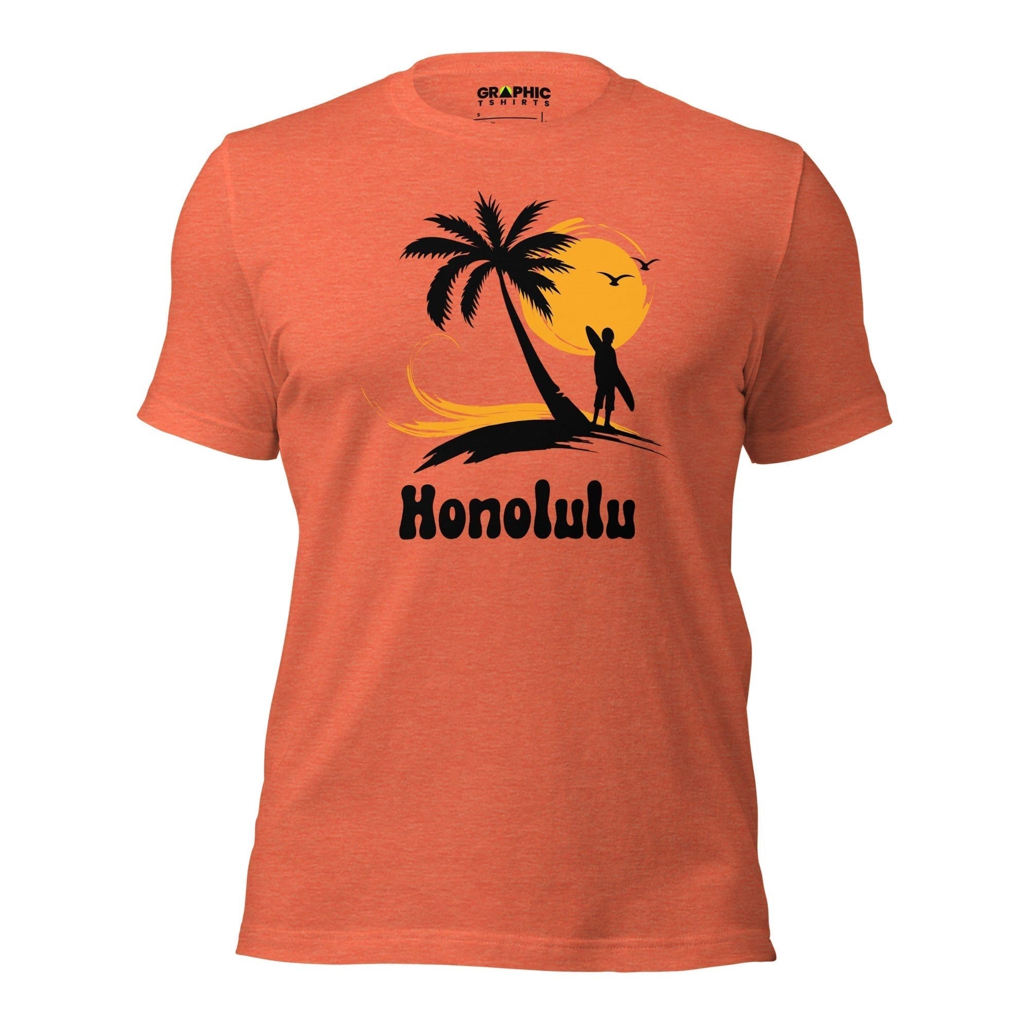 Unisex Staple T-Shirt - Honolulu Vintage Sunset Surfer - GRAPHIC T-SHIRTS