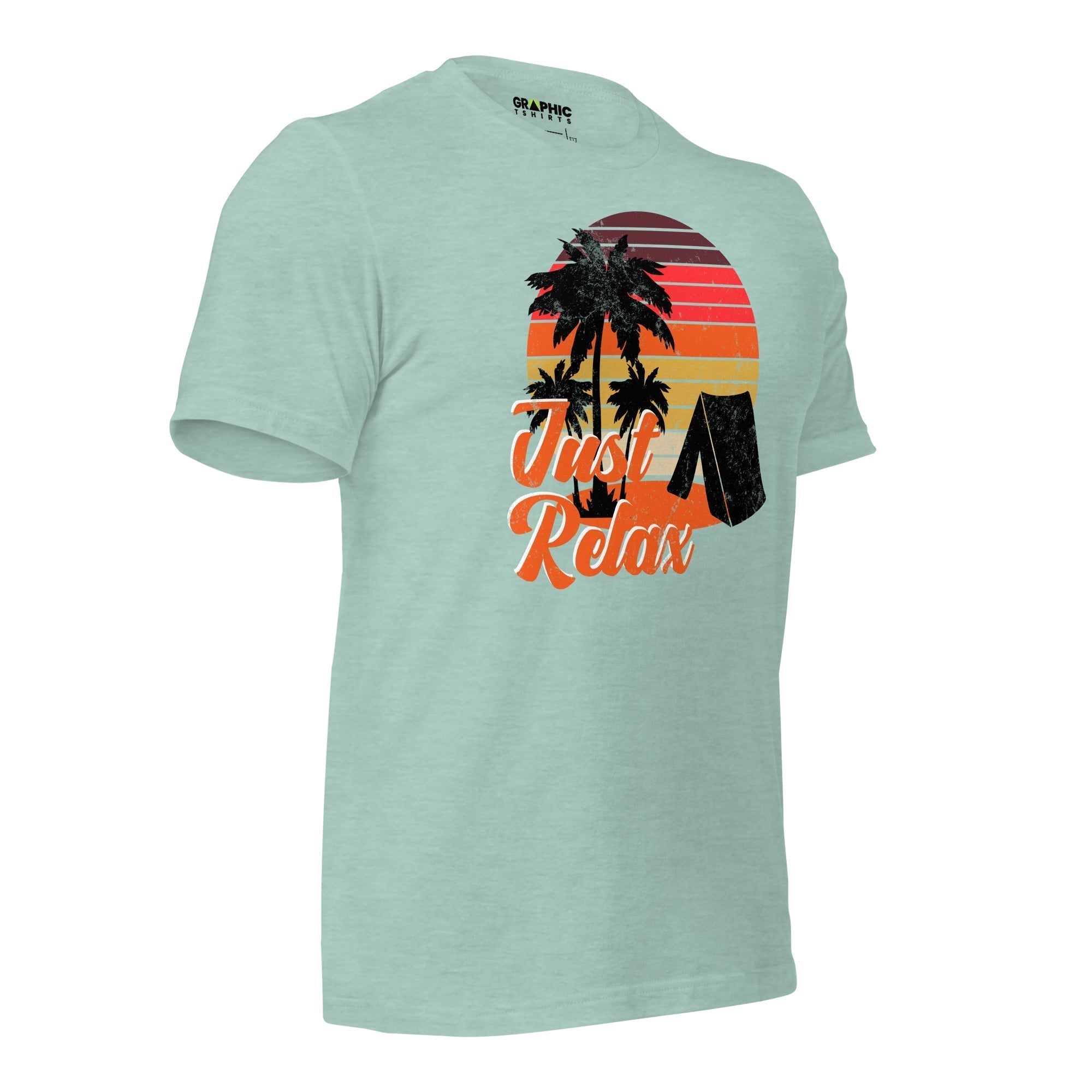 Unisex Staple T-Shirt - Just Relax Sunset Camping - GRAPHIC T-SHIRTS