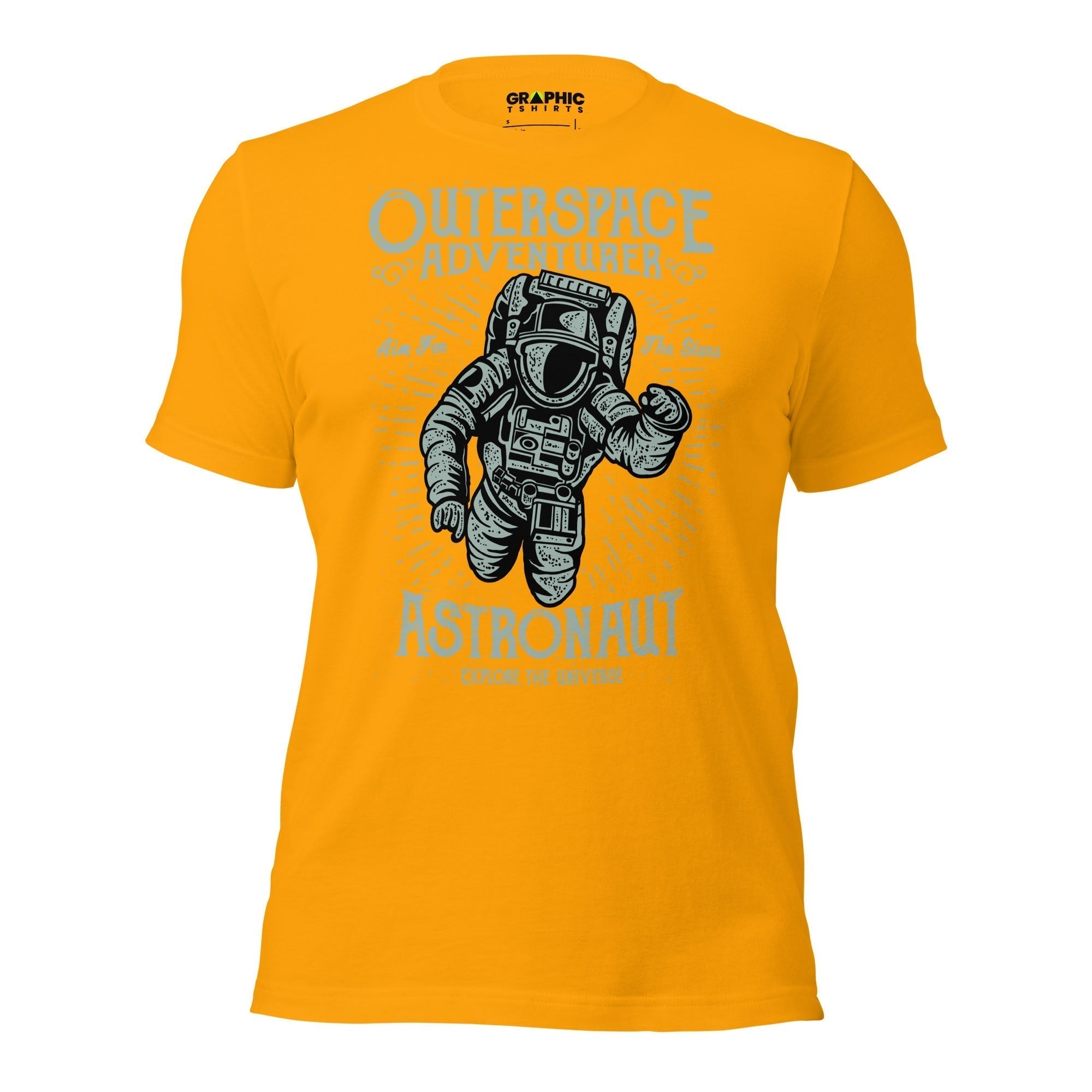 Unisex Staple T-Shirt - Outerspace Adventurer Aim For The Stars Astronaut Explore The Universe - GRAPHIC T-SHIRTS