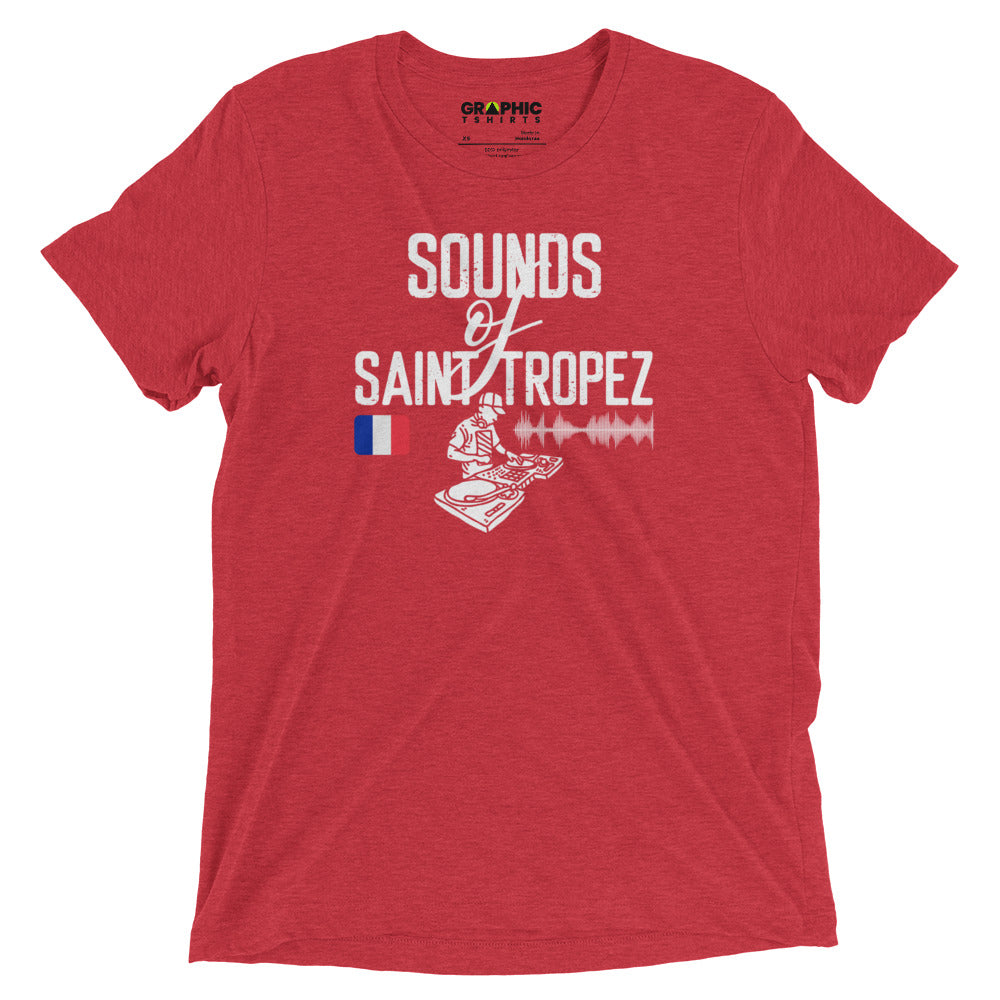 Unisex Tri-Blend T-Shirt - Sounds Of Saint Tropez - GRAPHIC T-SHIRTS