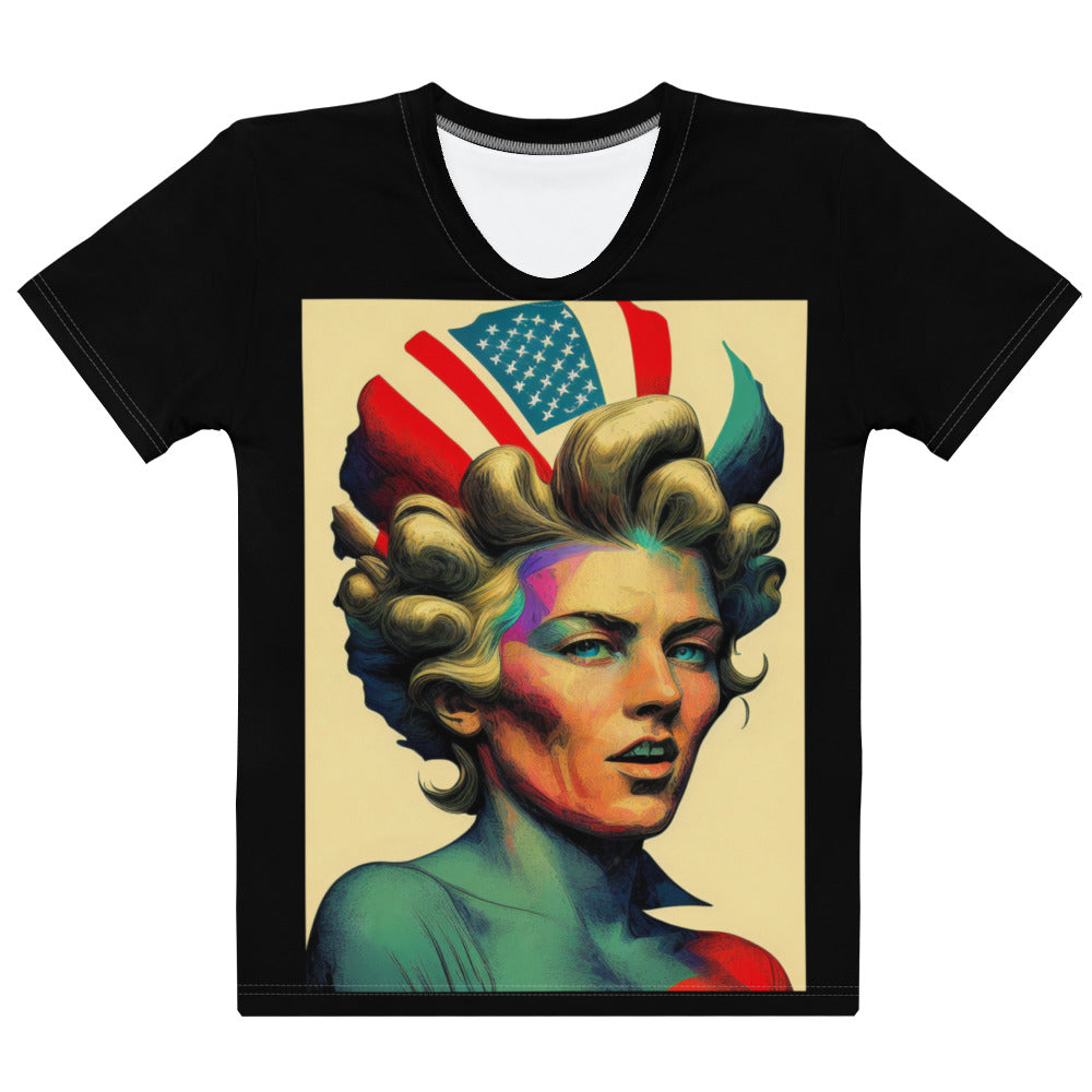 Women's Crew Neck T-shirt - American Liberty - GRAPHIC T-SHIRTS