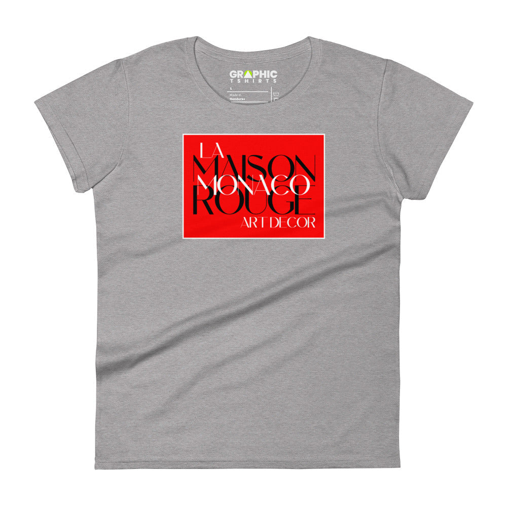 Women's Fashion Fit T-Shirt - La Maison Rouge Art Decor Monaco - GRAPHIC T-SHIRTS