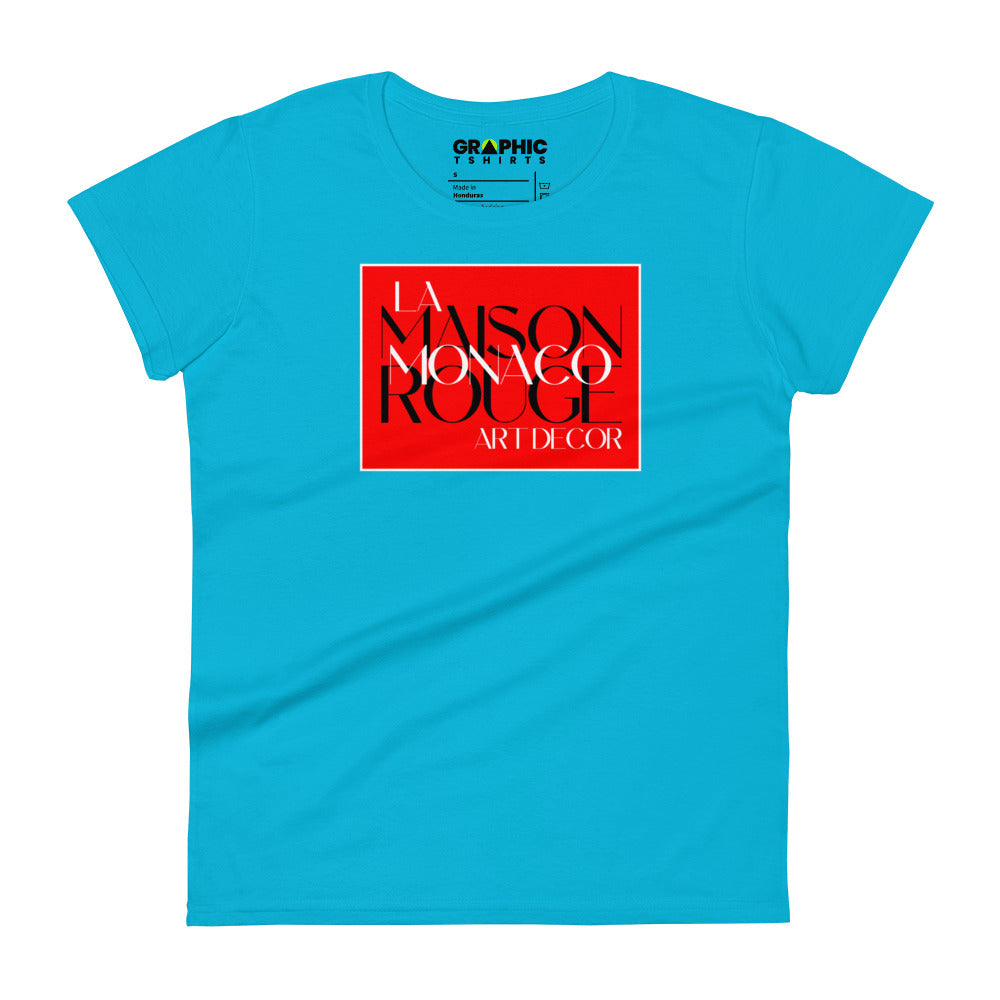 Women's Fashion Fit T-Shirt - La Maison Rouge Art Decor Monaco - GRAPHIC T-SHIRTS