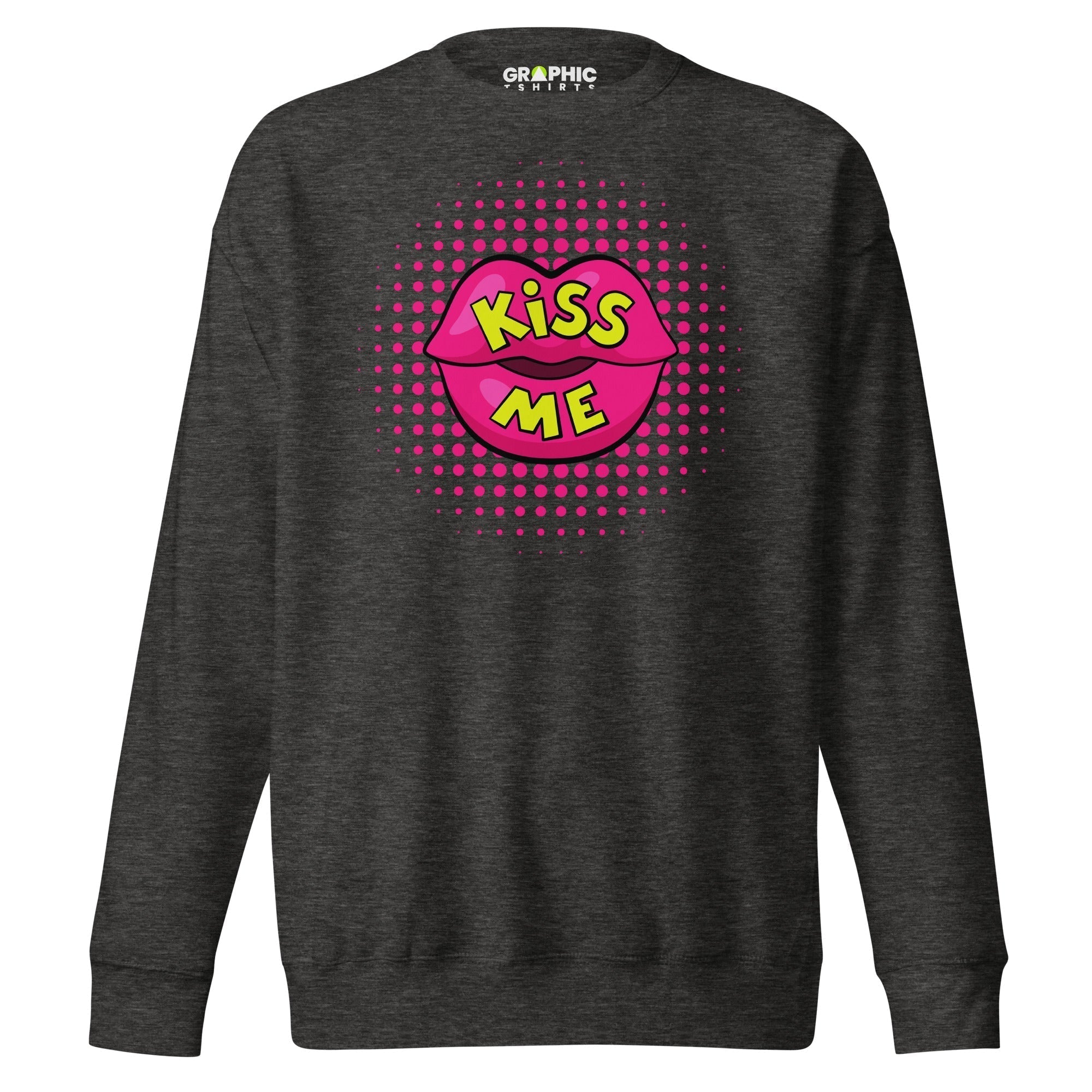 Women's Premium Sweatshirt - Kiss Me Lips Pop Art - GRAPHIC T-SHIRTS