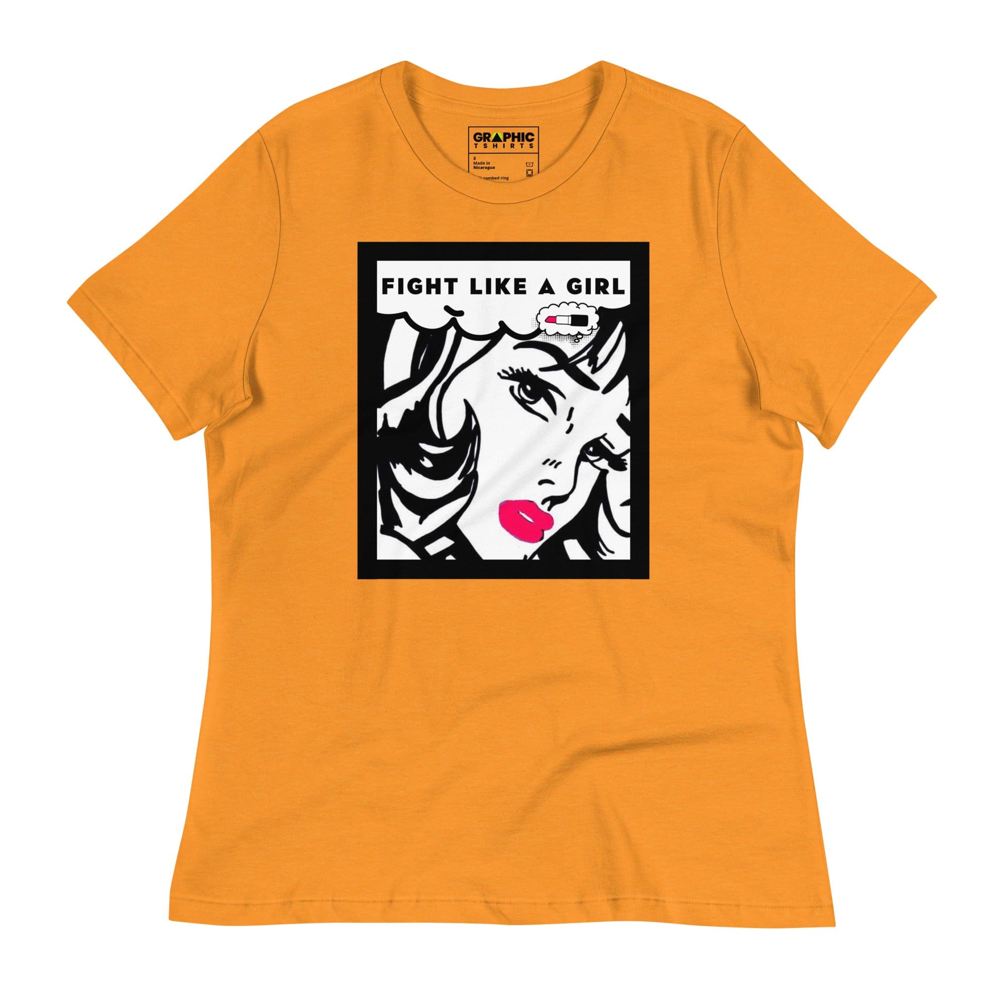 Women's Relaxed T-Shirt - Fight Like A Girl Pop Art - GRAPHIC T-SHIRTS