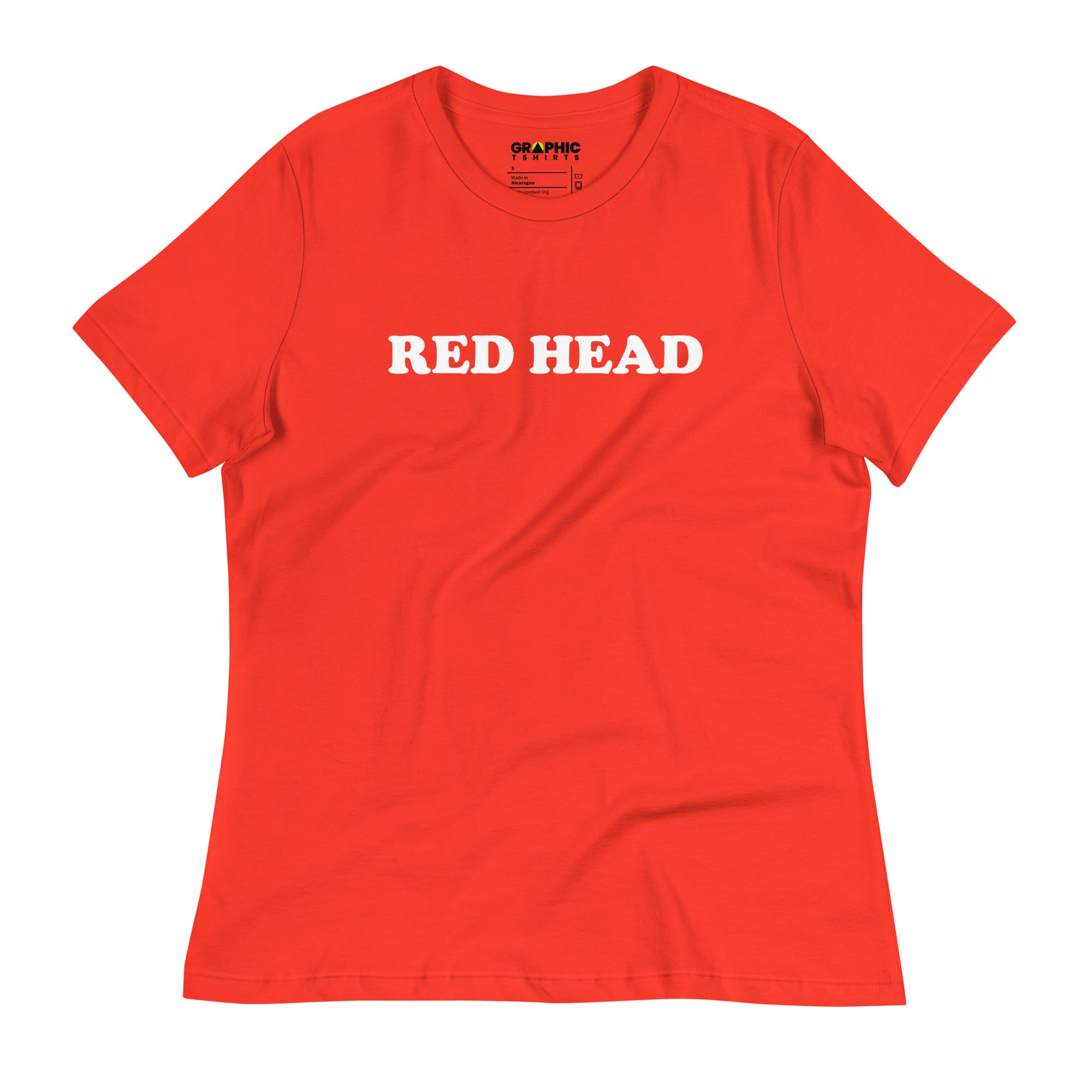 Women's Relaxed T-Shirt - Red Head - GRAPHIC T-SHIRTS