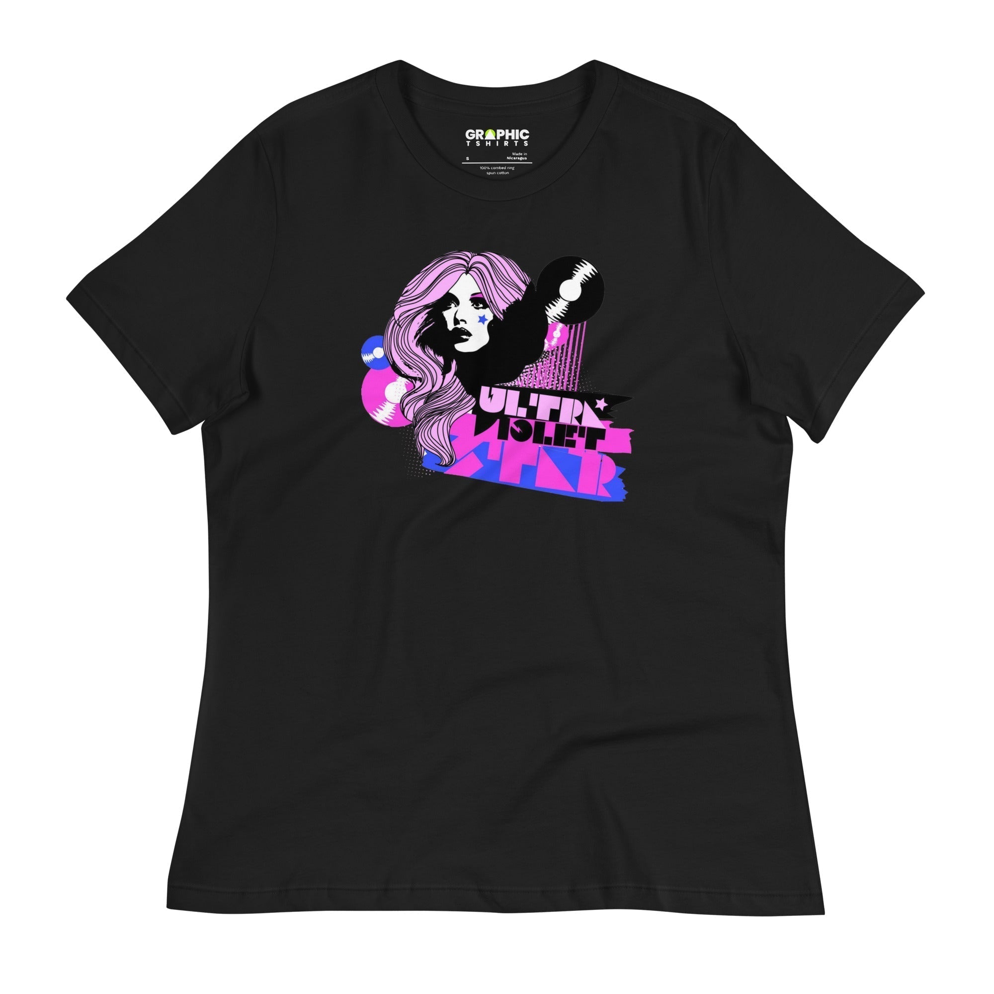 Women's Relaxed T-Shirt - Ultra Violet Star - GRAPHIC T-SHIRTS