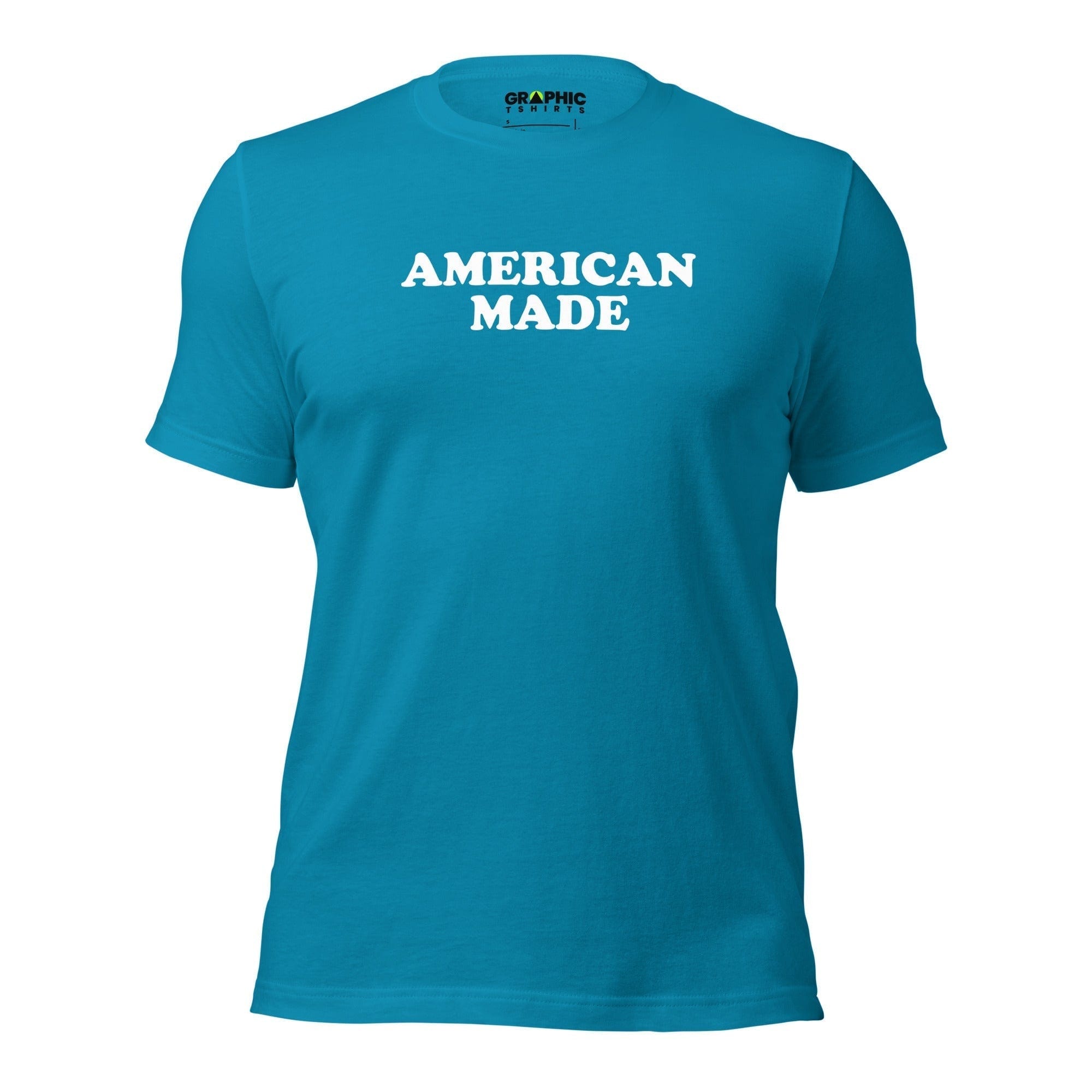 GRAPHIC T-SHIRTS Aqua / S Men's Crew Neck T-Shirt - American Made