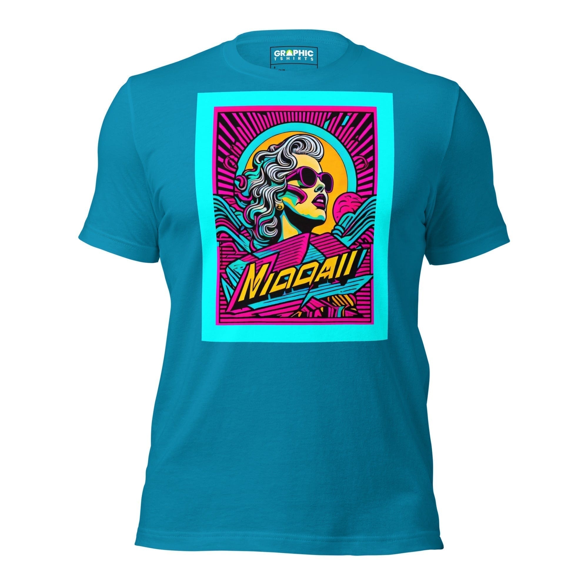 GRAPHIC T-SHIRTS Aqua / S Unisex Crew Neck T-Shirt - Miami Heatwave Series v.10