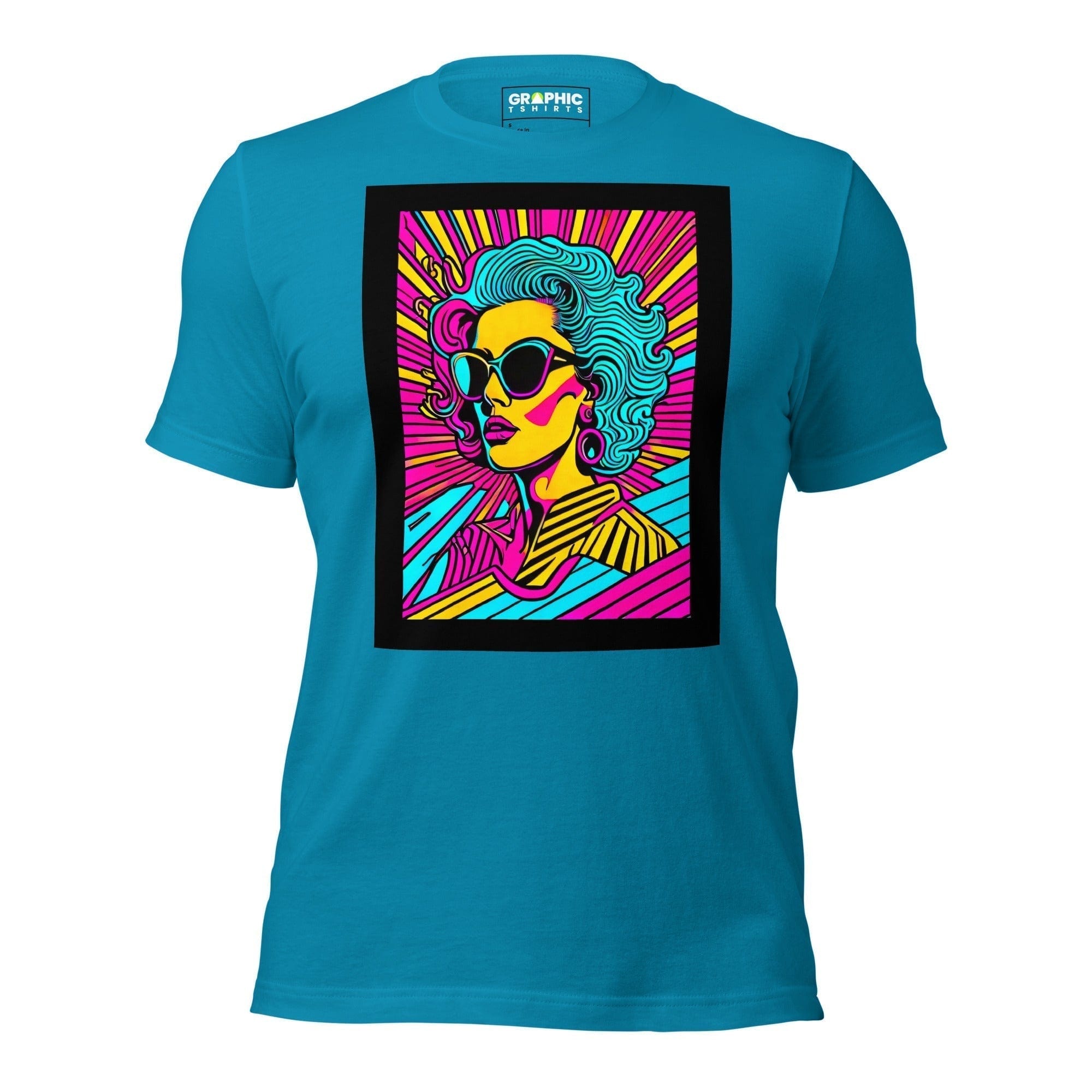 GRAPHIC T-SHIRTS Aqua / S Unisex Crew Neck T-Shirt - Miami Heatwave Series v.14