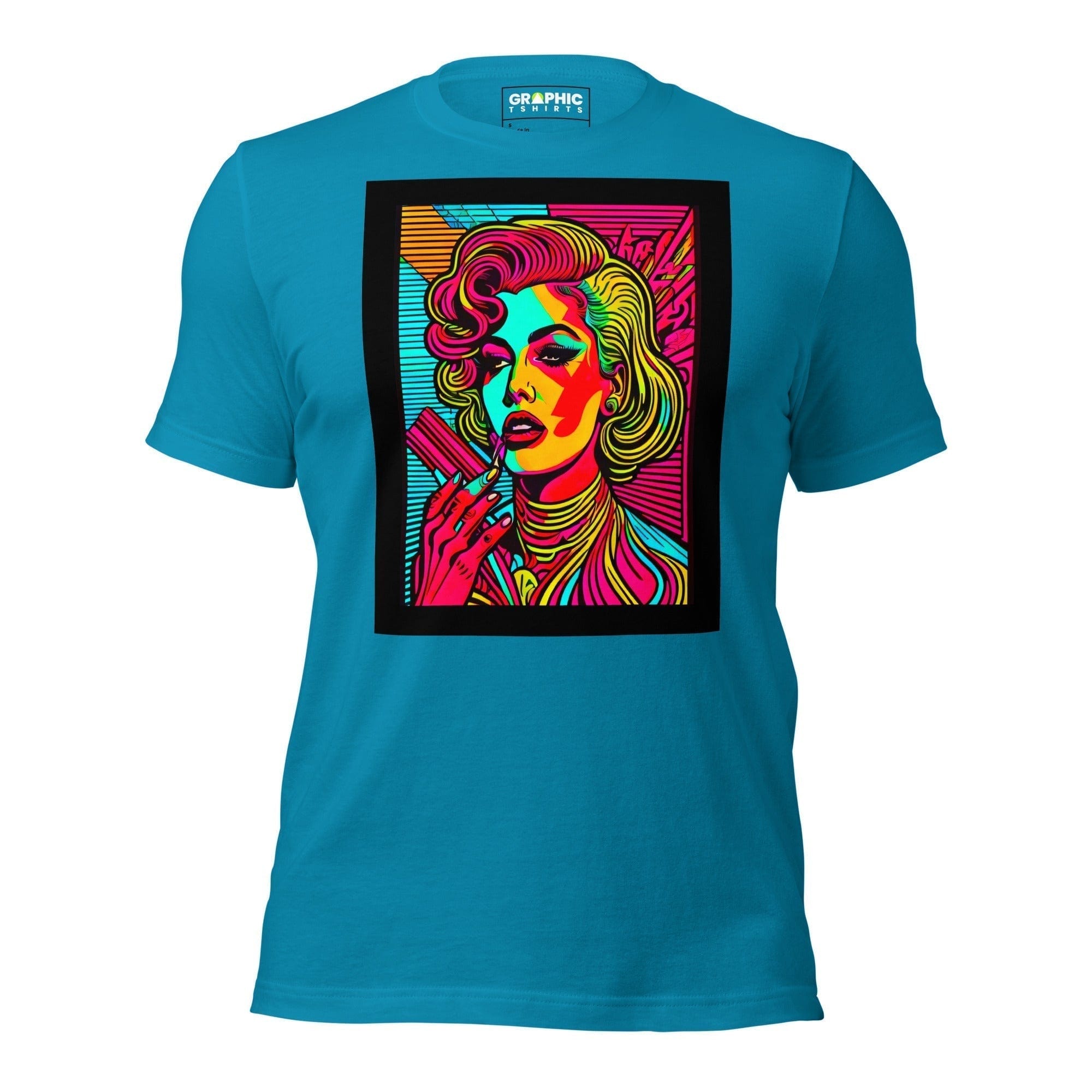 GRAPHIC T-SHIRTS Aqua / S Unisex Crew Neck T-Shirt - Miami Heatwave Series v.5